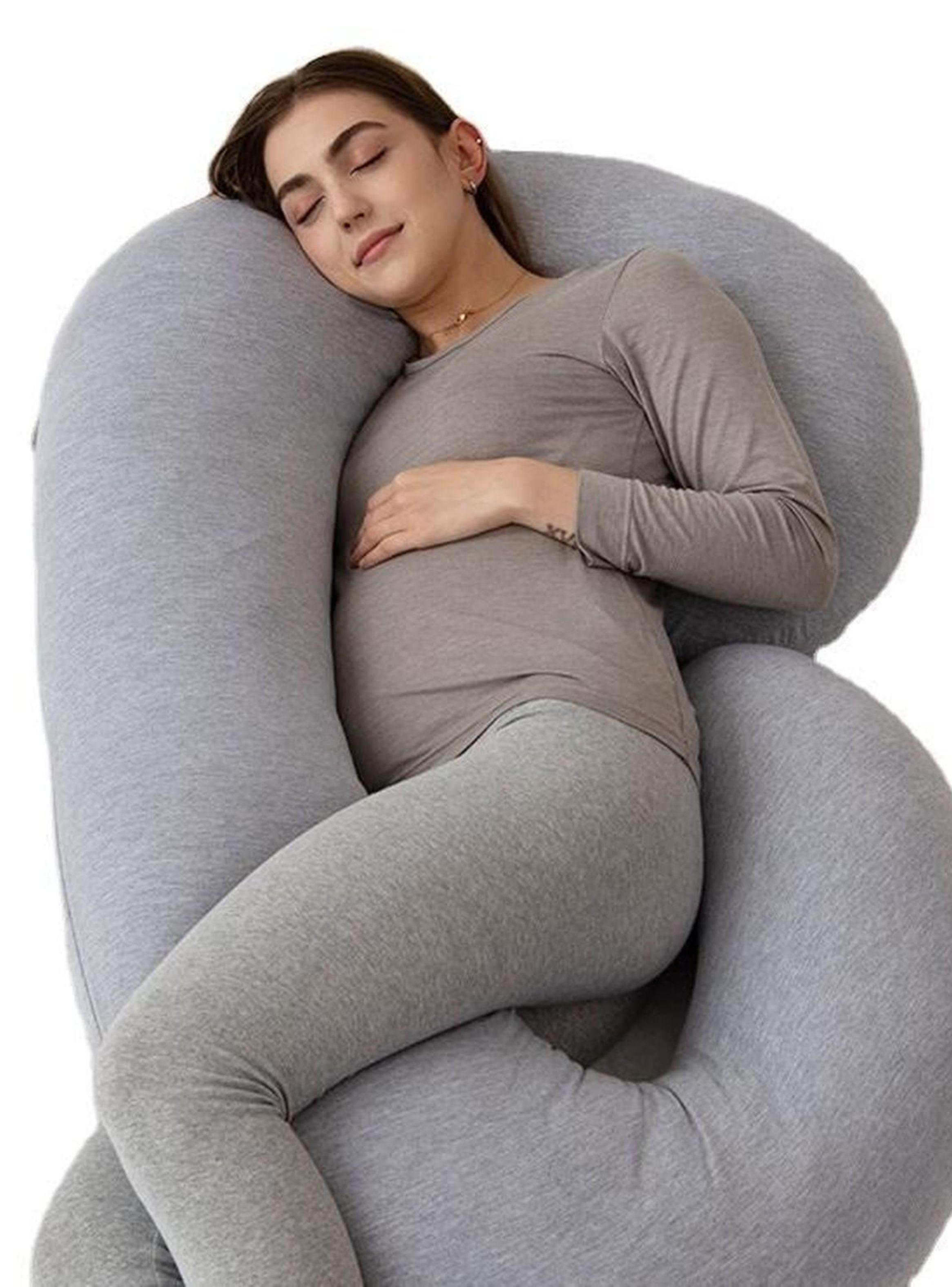 Cojín Almohada Maternal Gris Pre Y Post Natal Funda Muy Suav-3