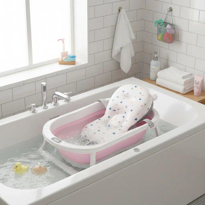 Bañera Plegable Bebé + Malla + Termómetro | Jagima-5