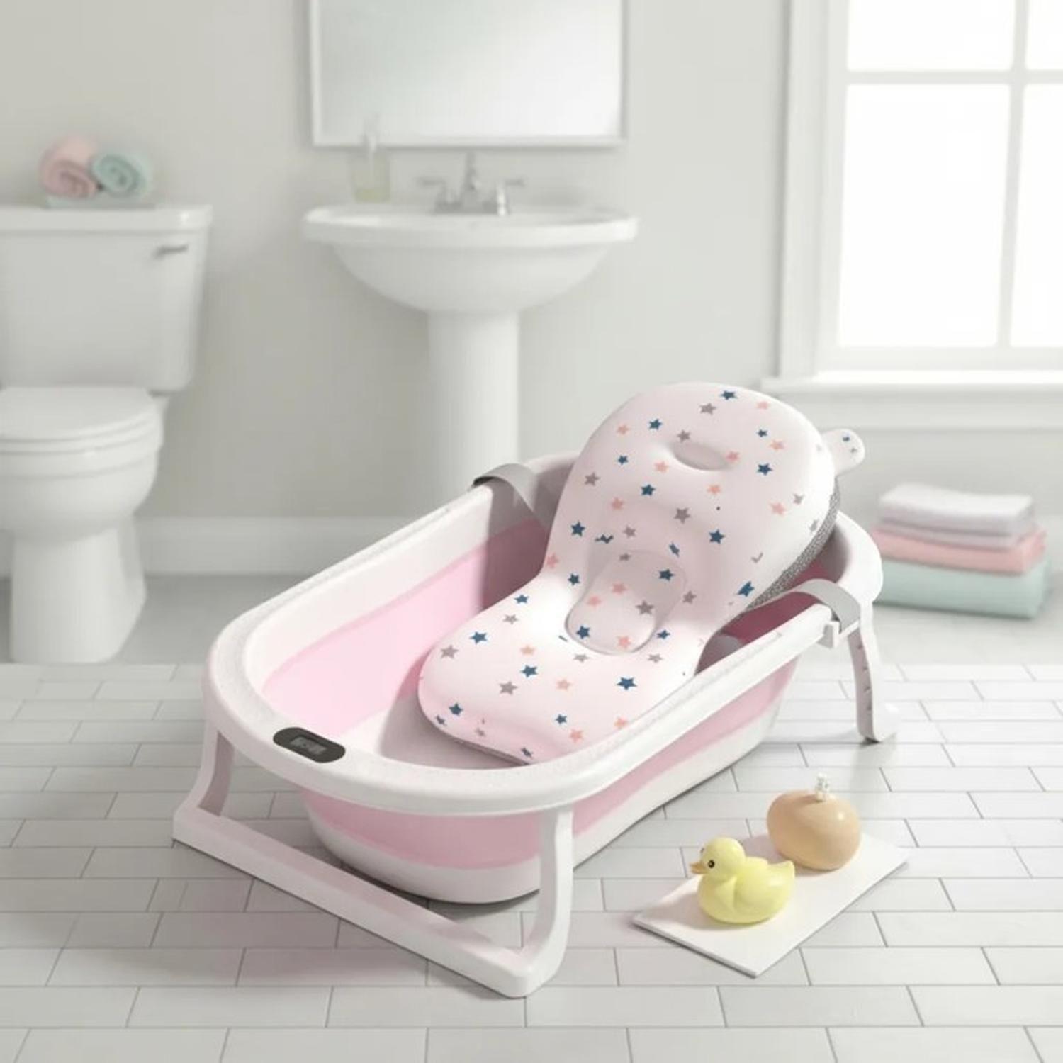 Bañera Plegable Bebé + Malla + Termómetro | Jagima-5