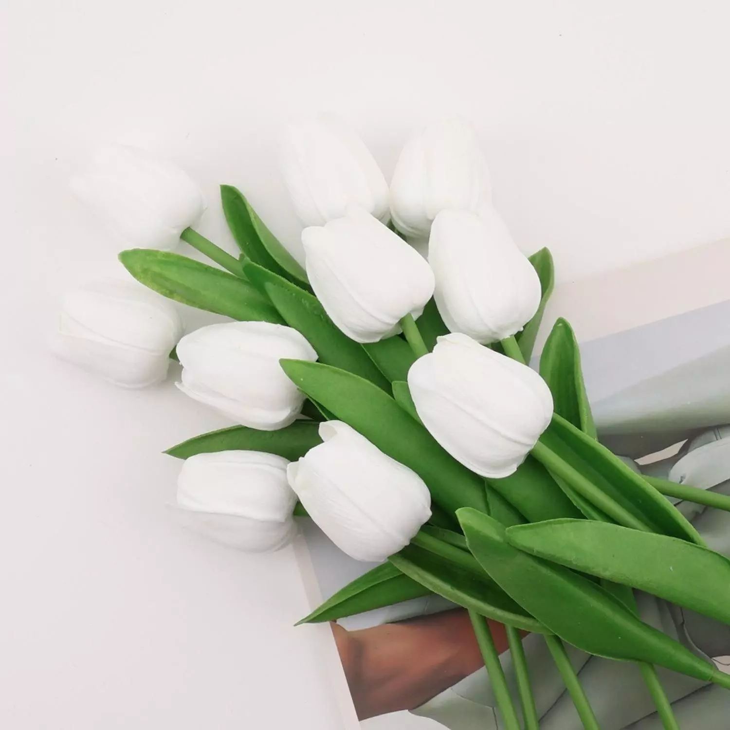 Ramos De 9 Tulipanes Flores Artificiales Decoración Hogar-7
