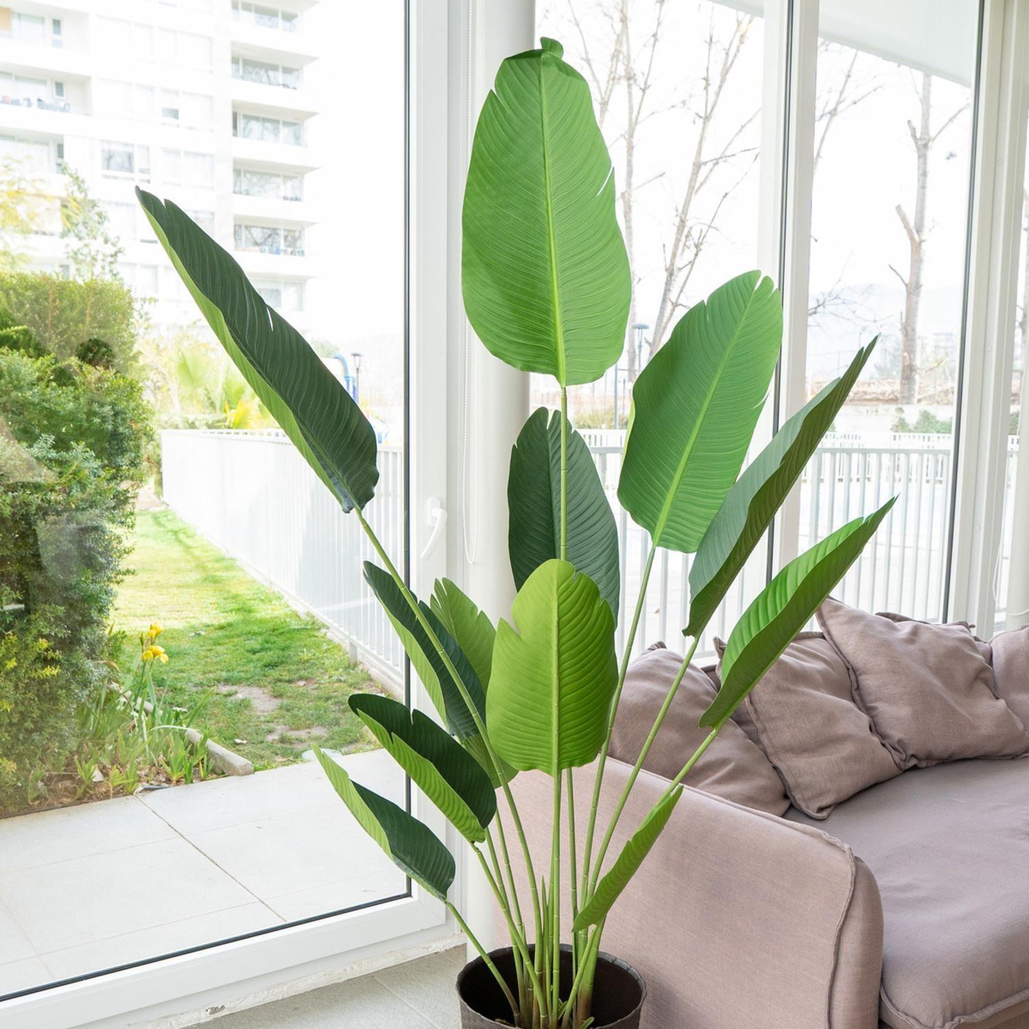 Planta Artificial Ave Del Paraiso 180 Cm. Premium 12 Hojas-2