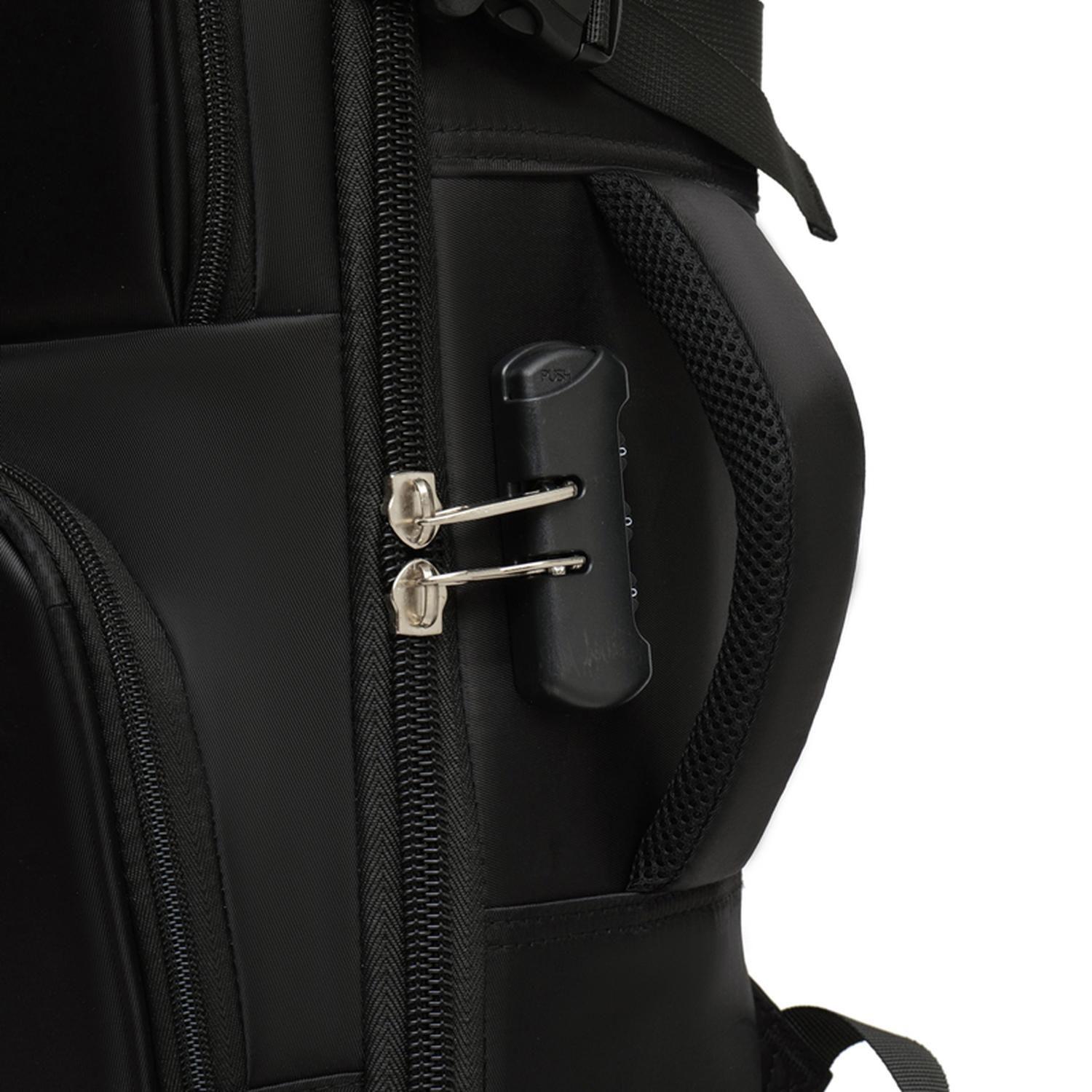 Mochila Negra de Viaje / Equipaje de Mano Multifuncional-5