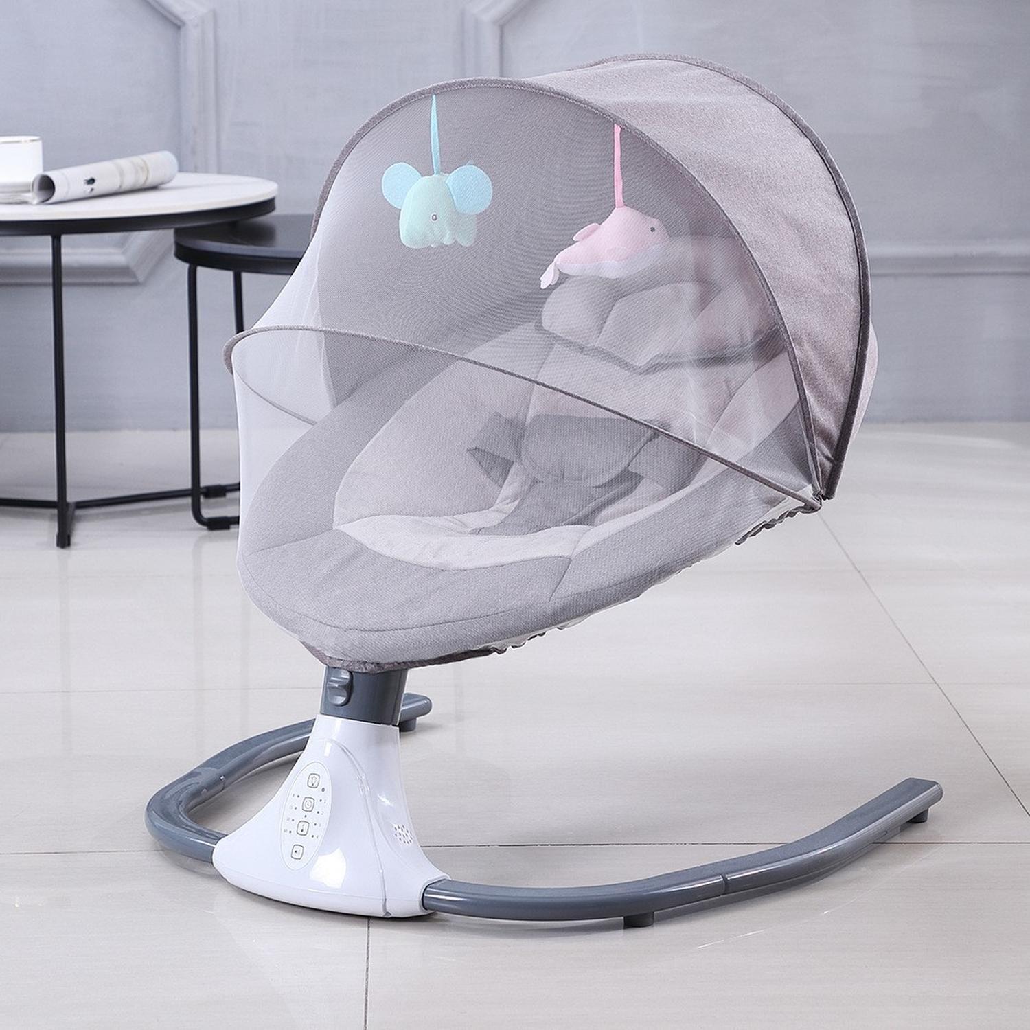 Cuna Bebe Mecedor Eléctrico 3 En 1 Música Silla Mecedora-2