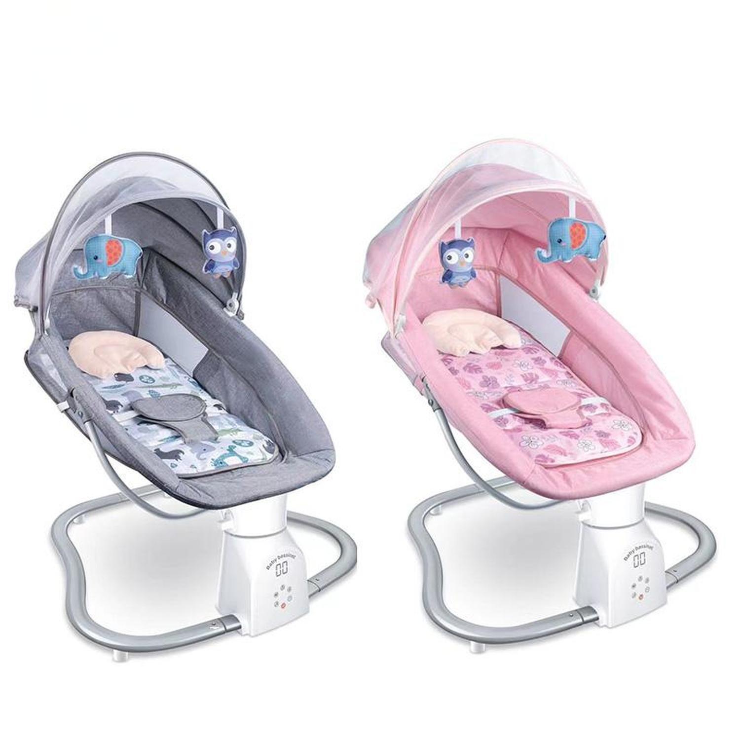 Cuna Bebe Mecedor Eléctrico 3 En 1 Música Silla Mecedora-3