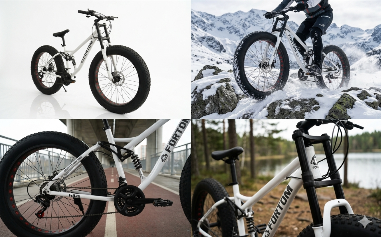 Bicicleta Fat Bike Aro 26 White-2