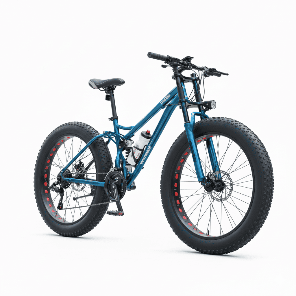 Bicicleta Fat Bike Aro 26 Blue Azul-0