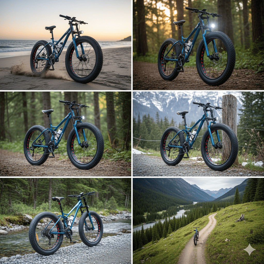 Bicicleta Fat Bike Aro 26 Blue Azul-3