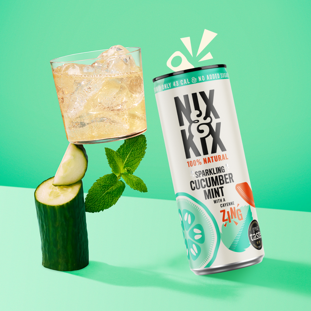 Agua Saborizada Pepino y Menta Nix & Kix - 250 ml-1