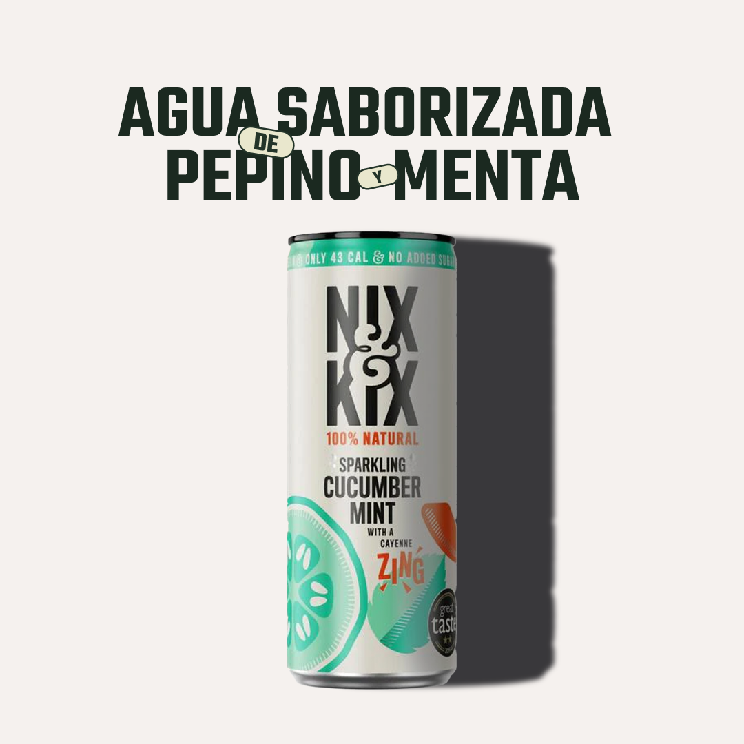 Agua Saborizada Pepino y Menta Nix & Kix - 250 ml-2