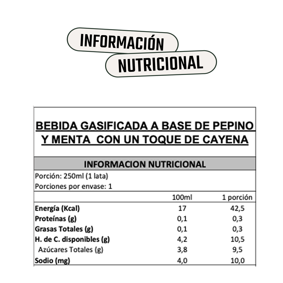 Agua Saborizada Pepino y Menta Nix & Kix - 250 ml-4