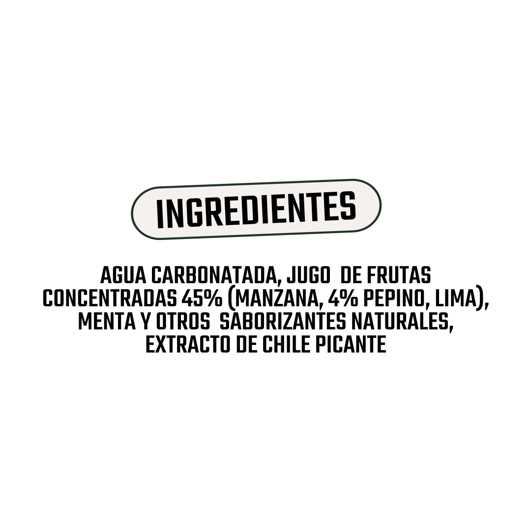 Agua Saborizada Pepino y Menta Nix & Kix - 250 ml-5