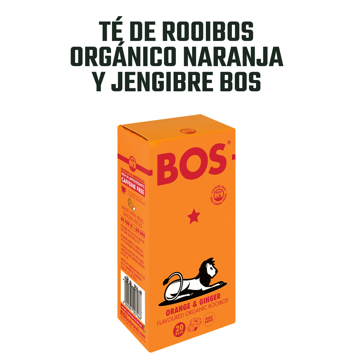 Té de Rooibos Orgánico Naranja y Jengibre BOS Caja 1 x 50 gr-2