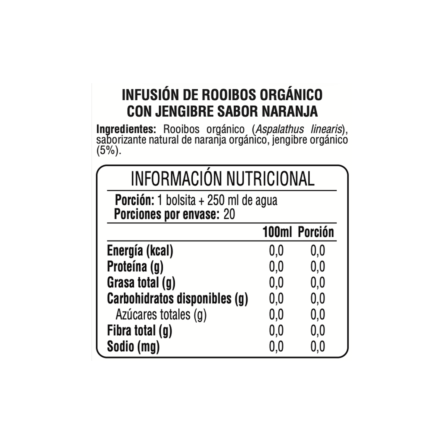 Té de Rooibos Orgánico Naranja y Jengibre BOS Caja 1 x 50 gr-4