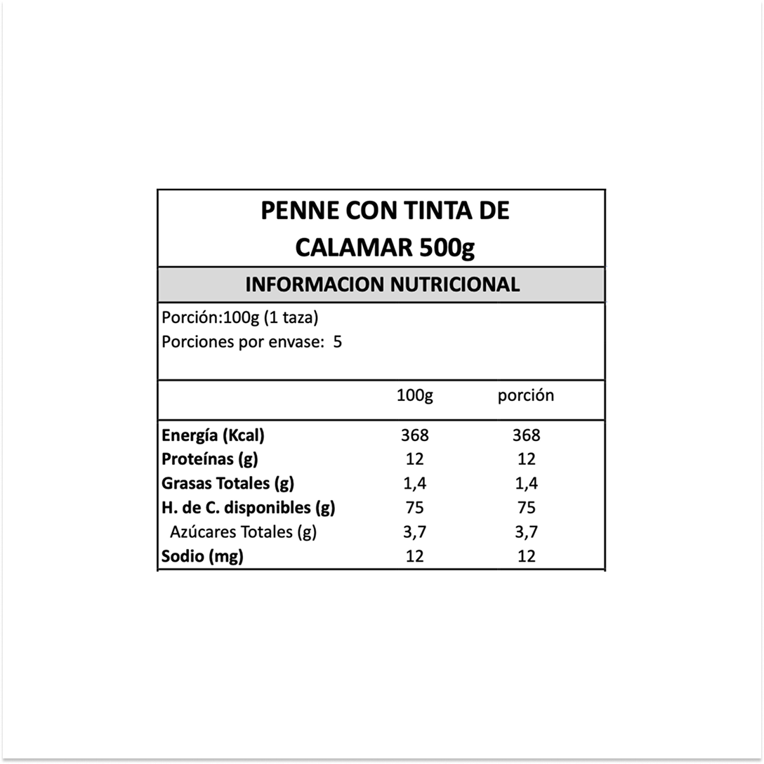 Pasta  Penne con Tinta de Calamar Gran Cucina - 500 gr-4