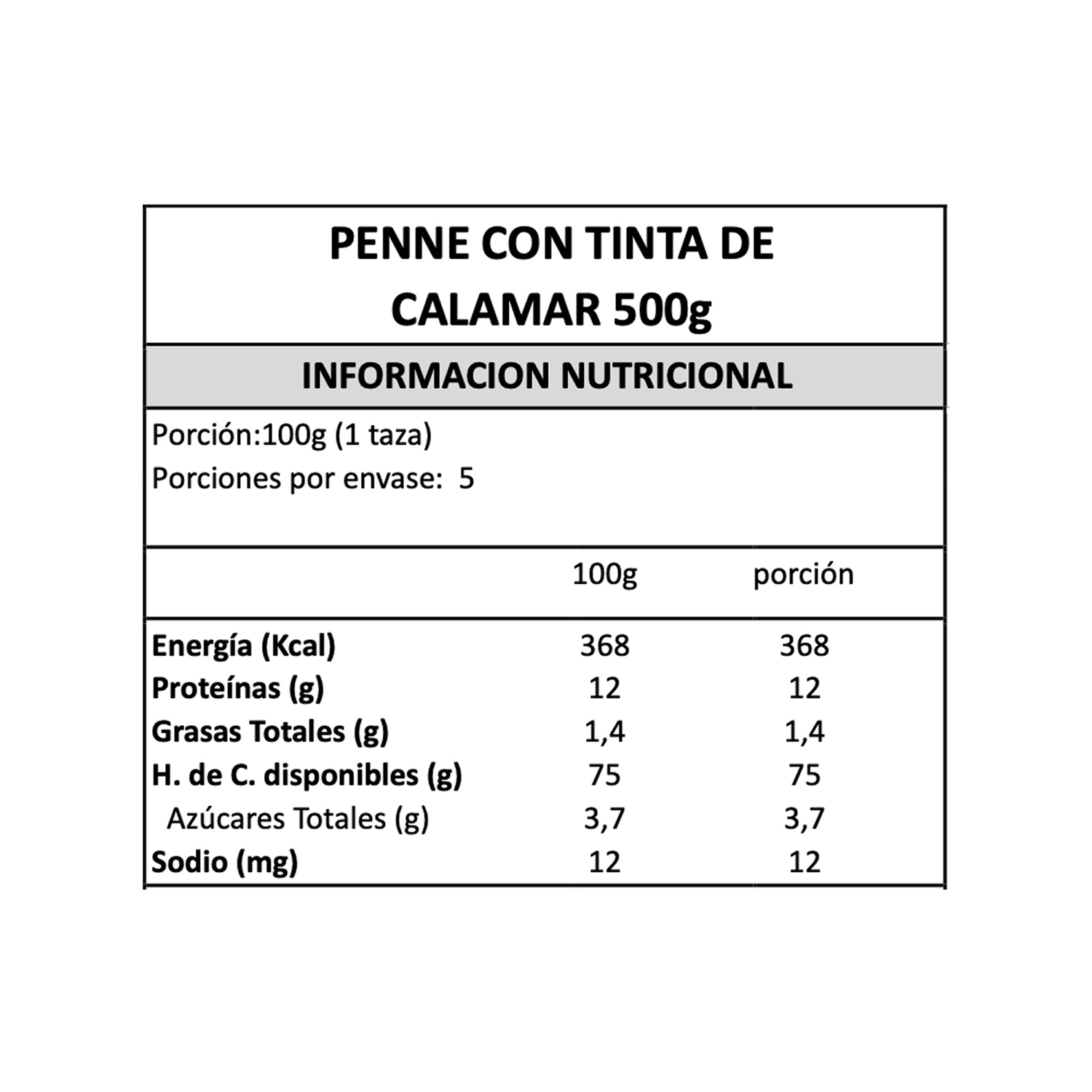 Penne con Tinta de Calamar Gran Cucina 1 x 500 gr-4