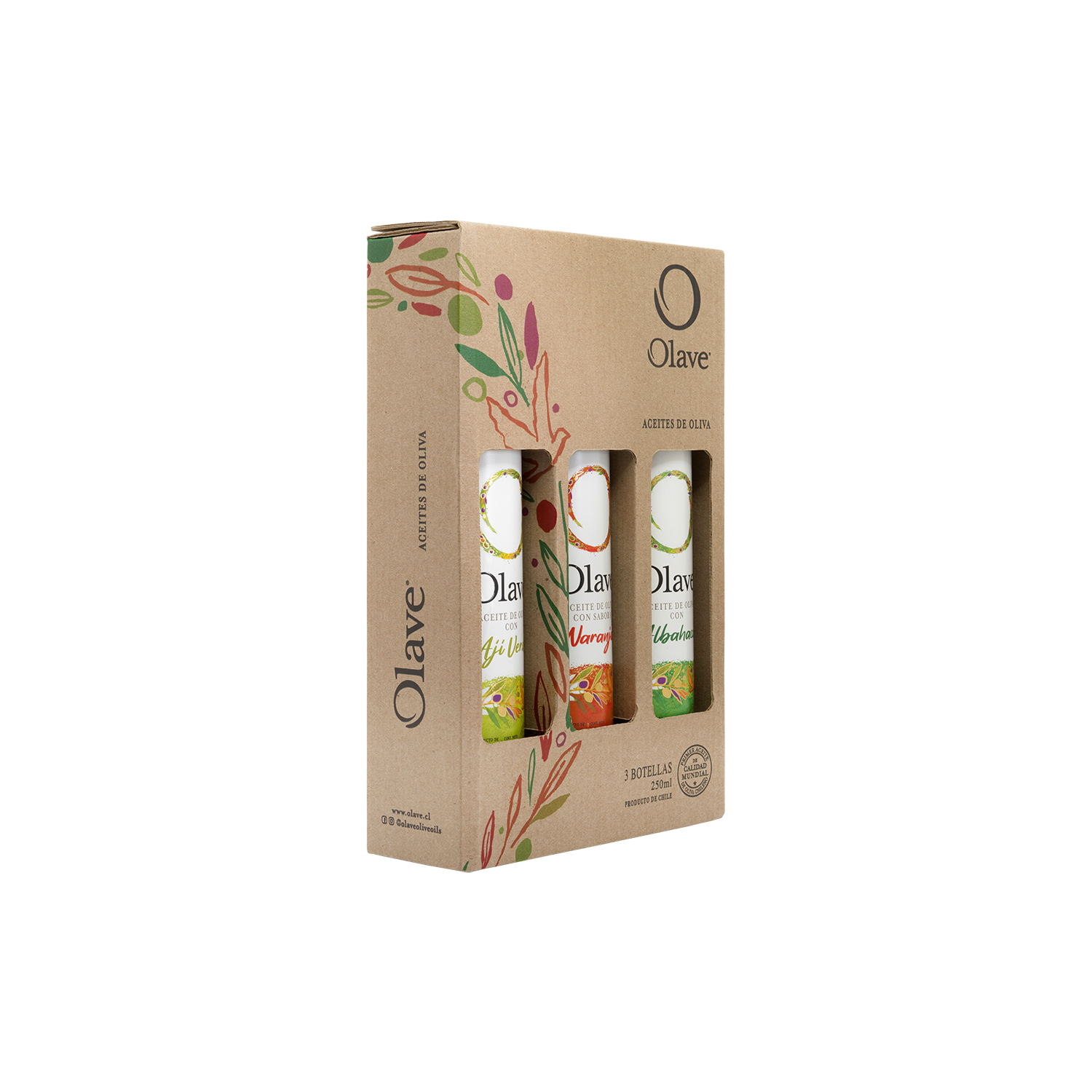 MIX OLAVE Tri-pack 3 x 250ml (Aji, Naranja, Albahaca)-1