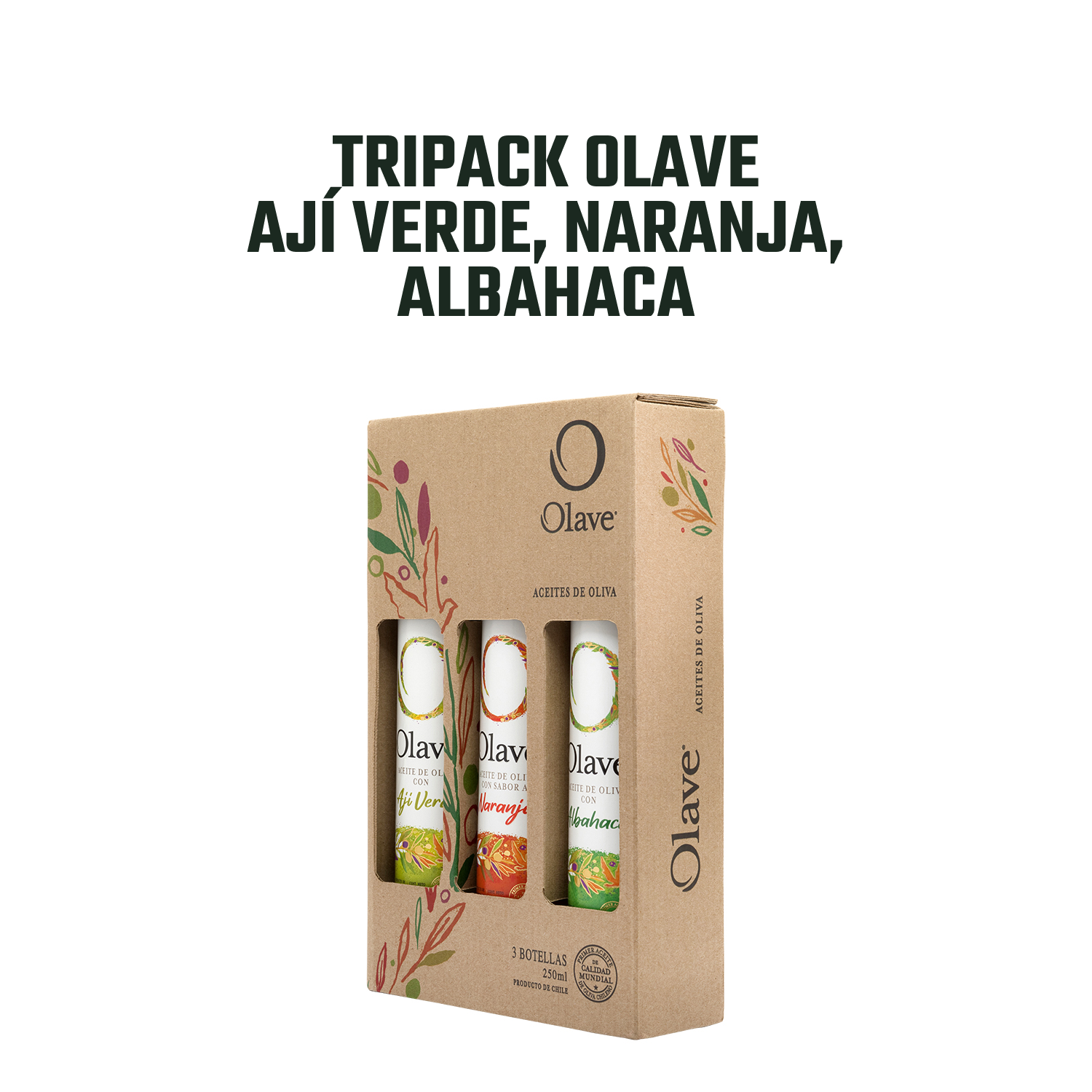 MIX OLAVE Tri-pack 3 x 250ml (Aji, Naranja, Albahaca)-2