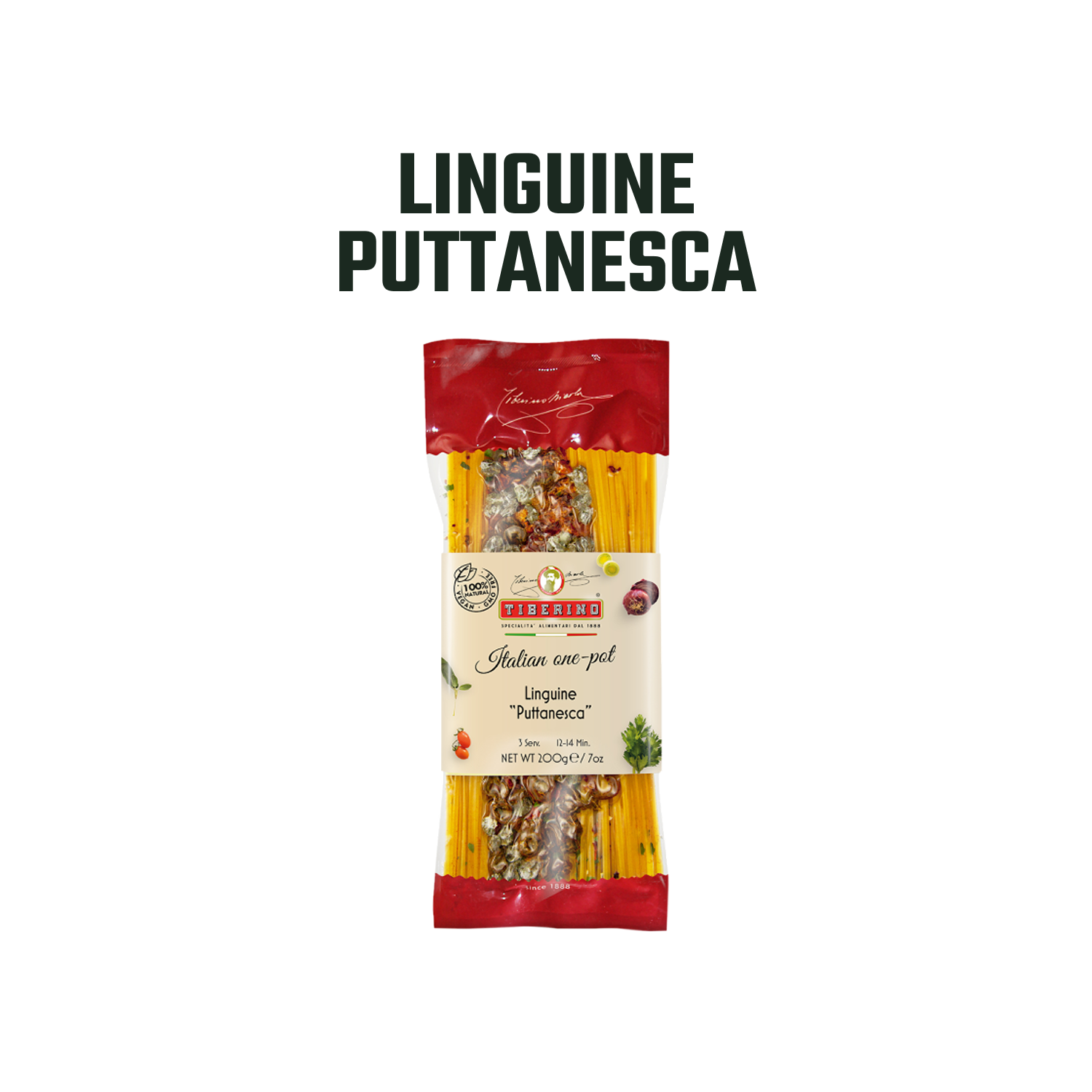 Pasta Linguini Picante Putanesca Tiberino - 200 gr-2