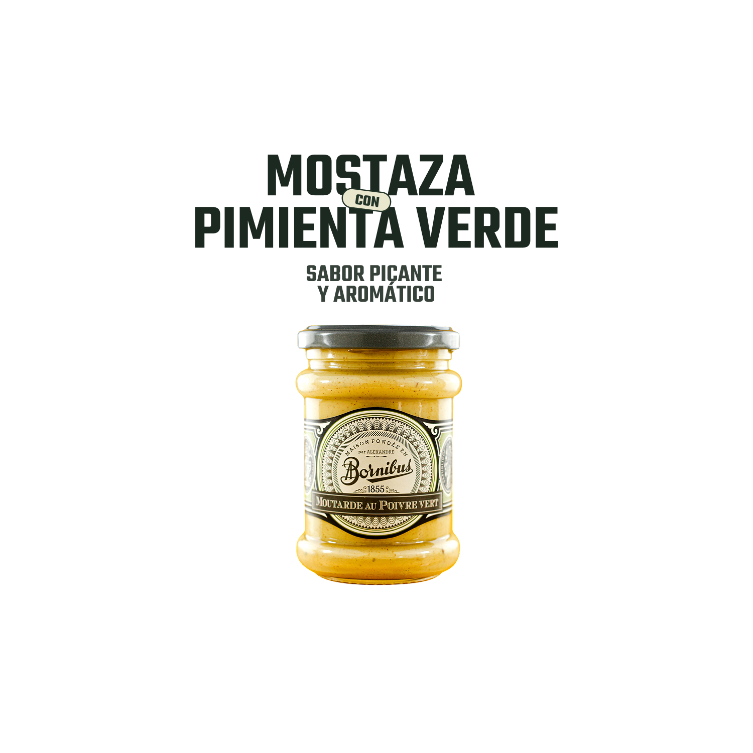 Mostaza de Pimiento Verde Bornibus - 250 gr-2