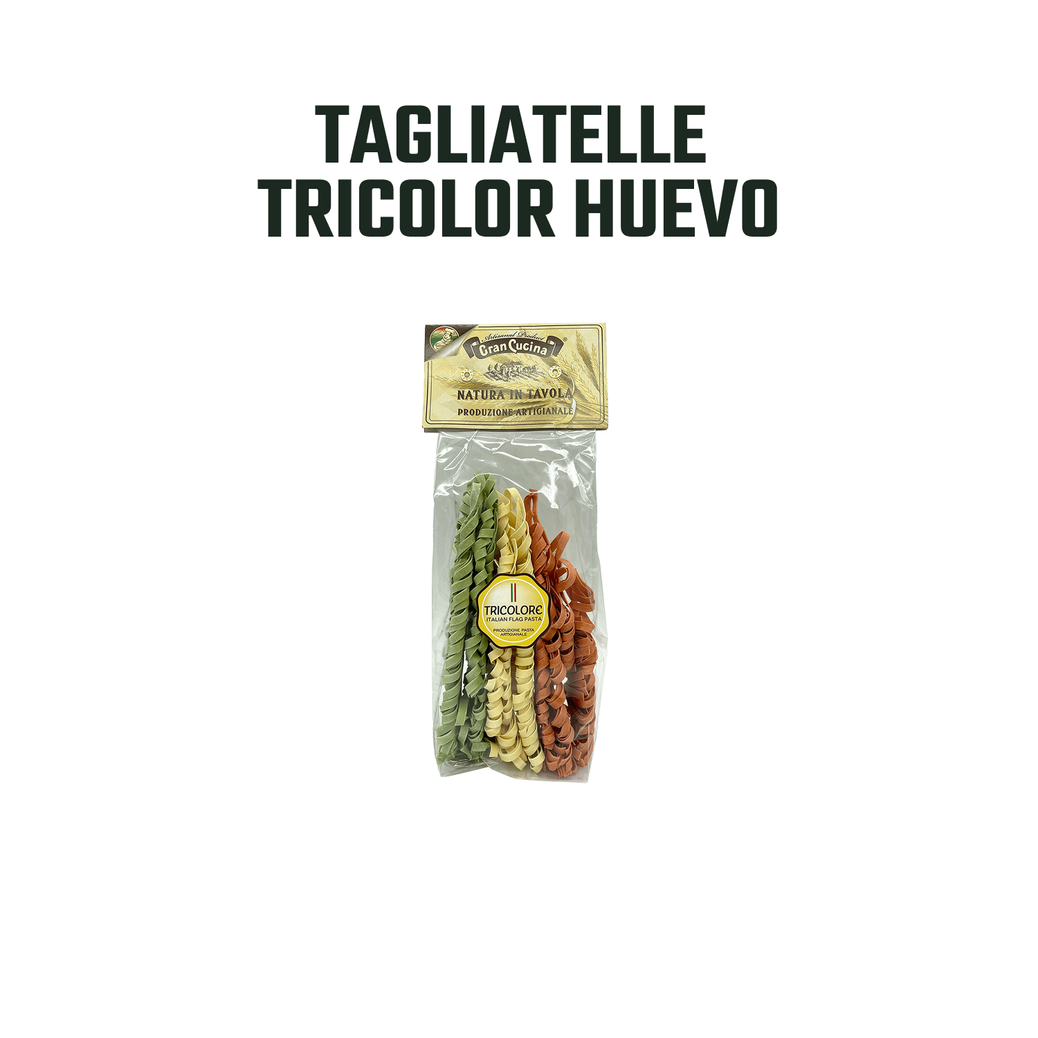 Pasta Tagliatelle al Huevo Tricolor Gran Cucina - 250 gr-2