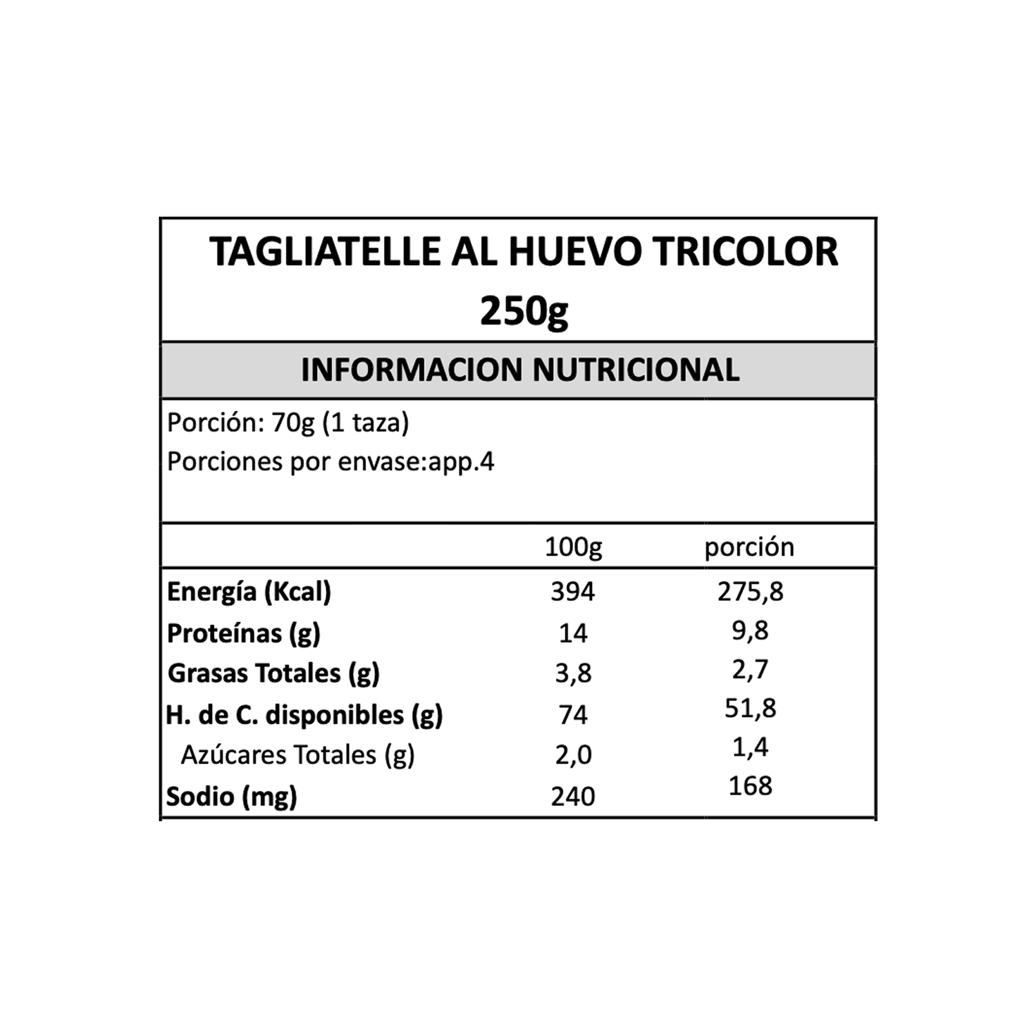 Pasta Tagliatelle al Huevo Tricolor Gran Cucina - 250 gr-4