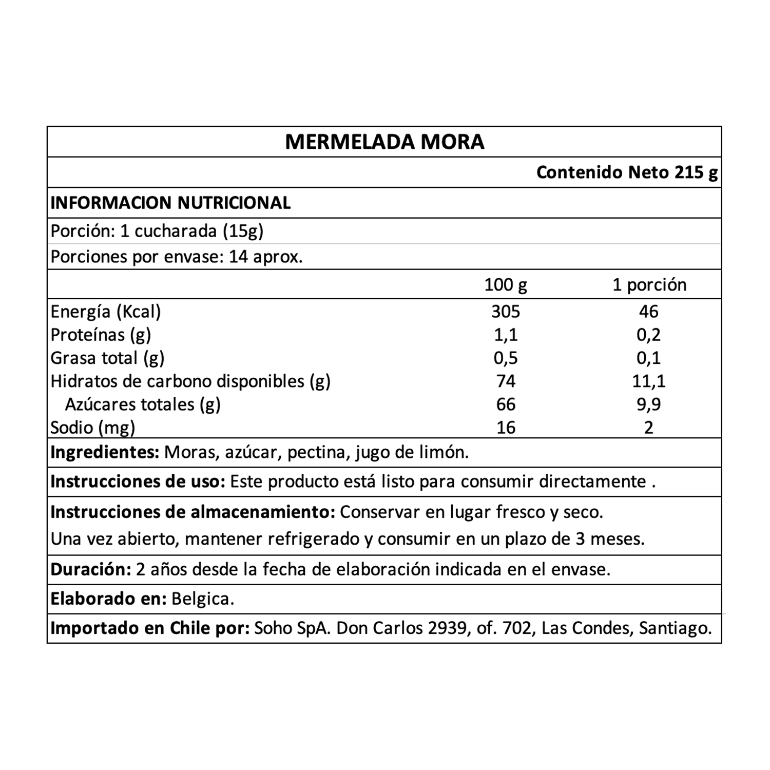 Mermelada de Mora 1 x 215 gr-4