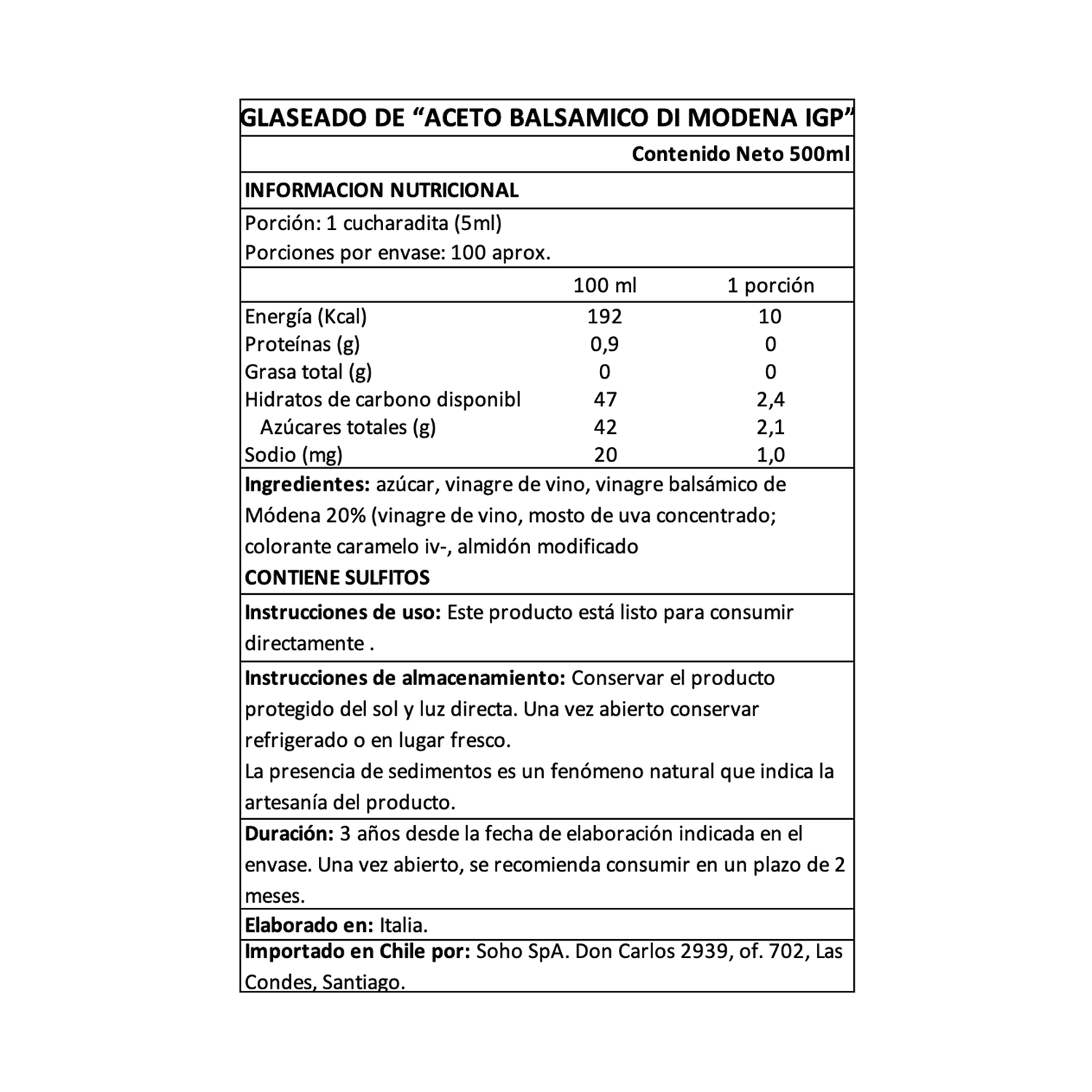 Vinagre Balsámico Glaze Andrea Milano 1 x 500 ml-4
