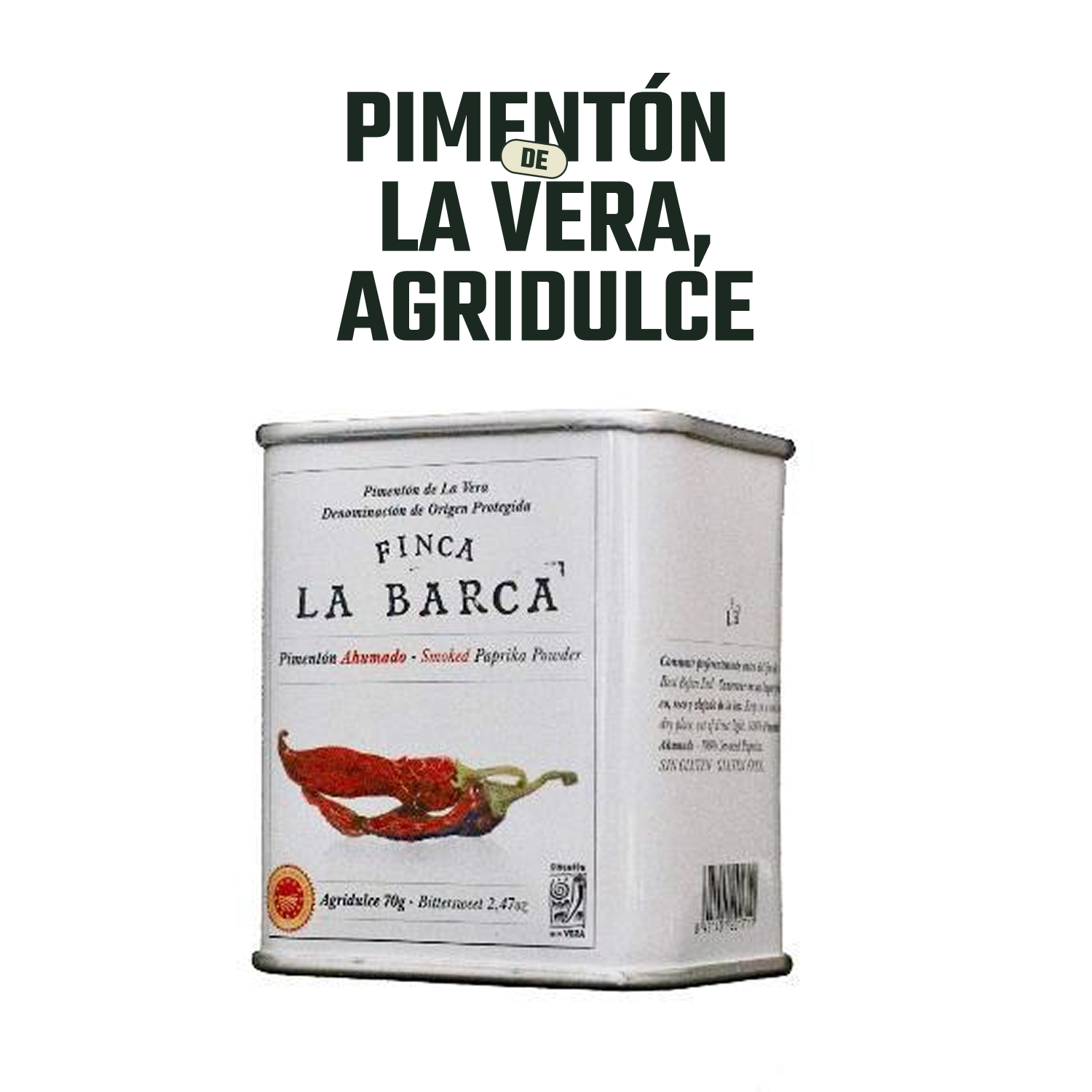 Finca la Barca Pimentón Ahumado Agridulce lata  1 X 70 gr-2