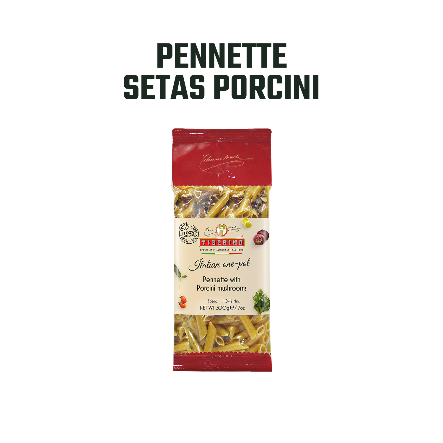 Pasta Pennette con Hongos Porcini Tiberino - 200 gr - PENFU-2