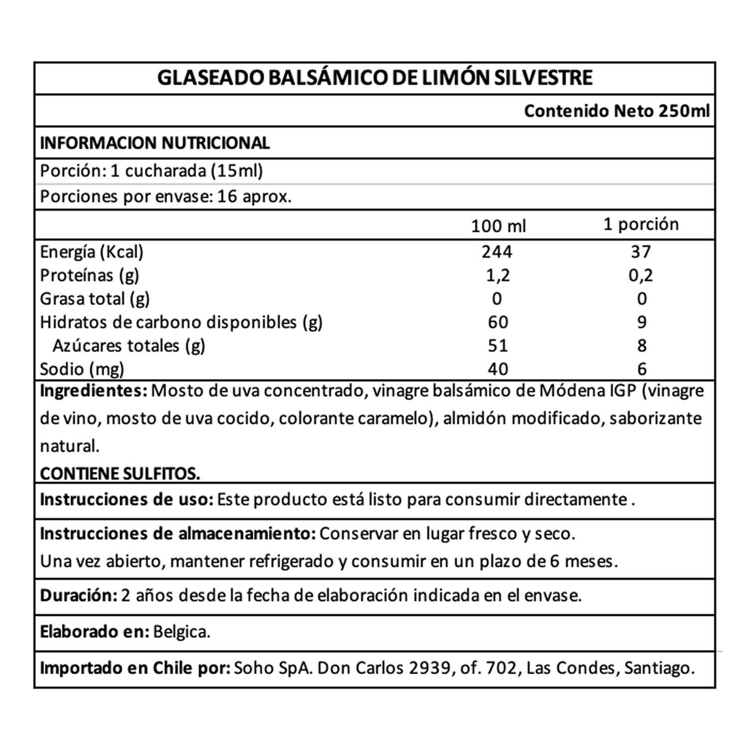 Glaseado Balsámico de Limón Silvestre Belberry 1 x 250 ml-4