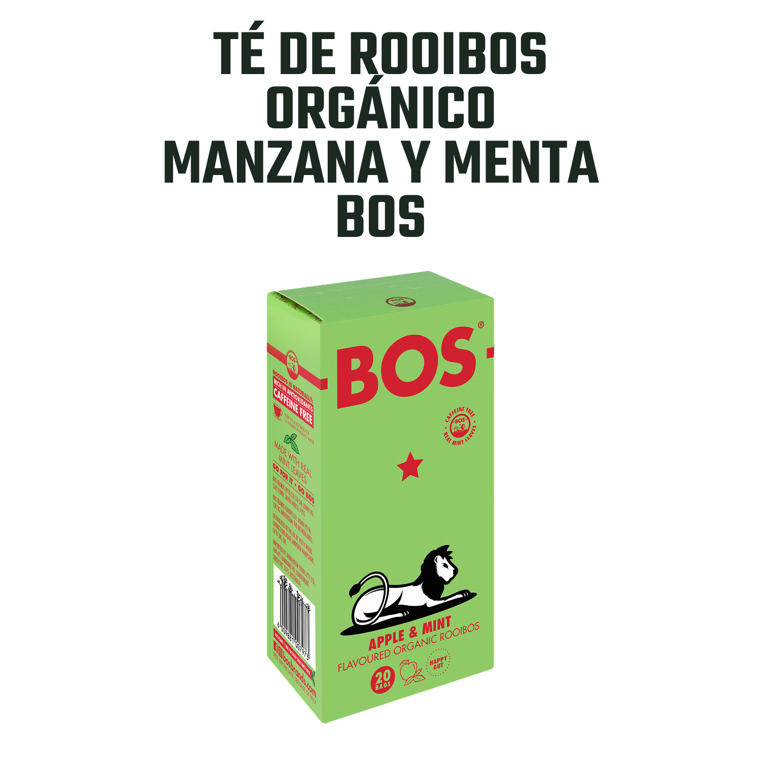 Té de Rooibos Orgánico Manzana y Menta BOS Caja 1 x 50 gr-2