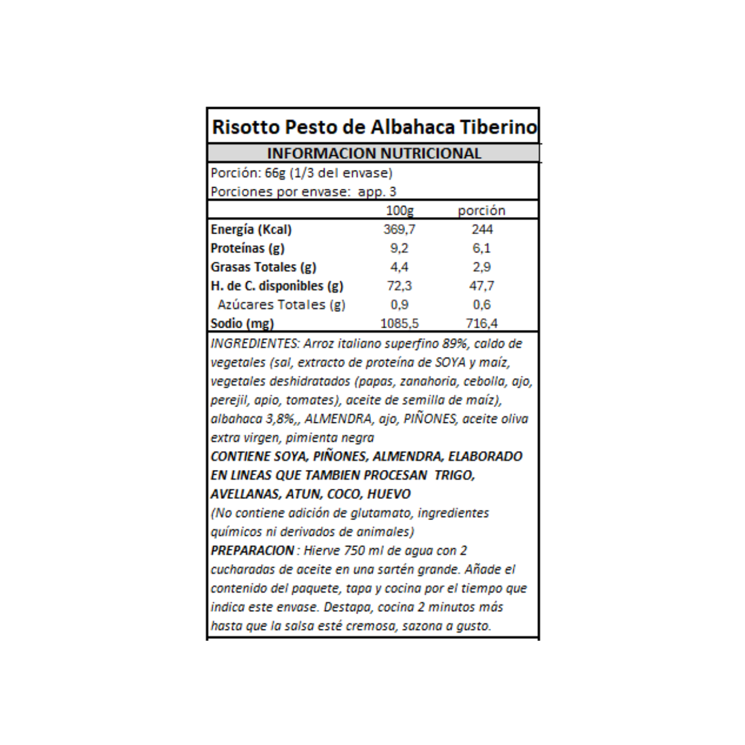 Risotto Pesto de Albahaca Tiberino - 200 gr-4