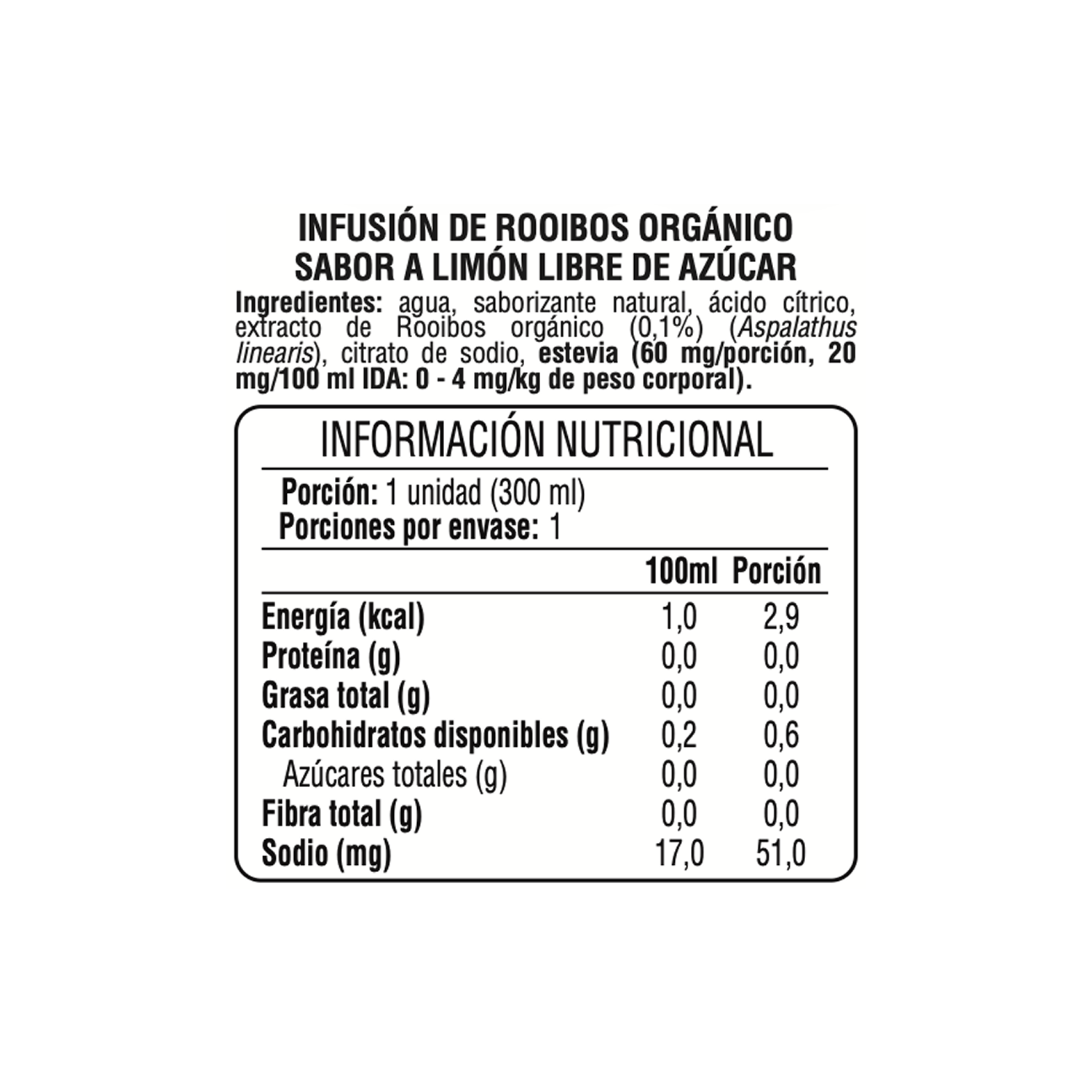 Té Helado de Rooibos Limón Libre de Azúcar BOS 1 x 300 ml-4
