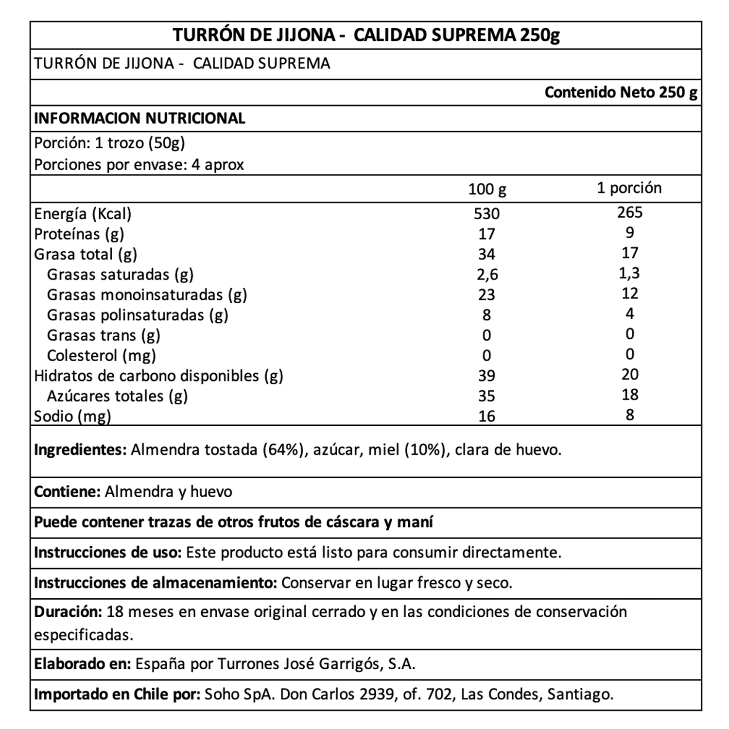 Turrón de Jijona El Antiguo 1 x 250 gr-4