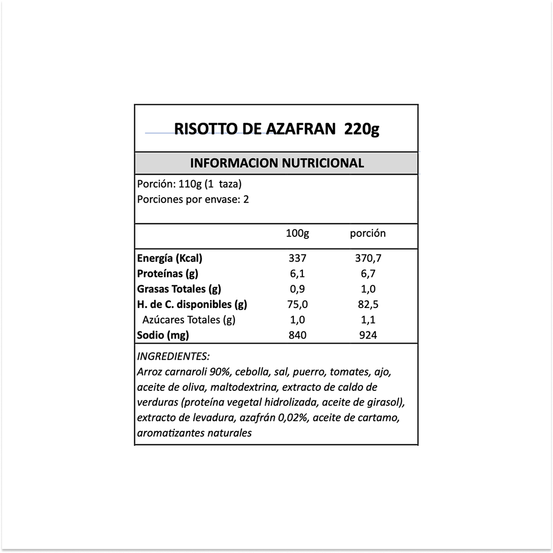 Risotto Gourmet de Azafrán Gran Cucina - 220 gr-4