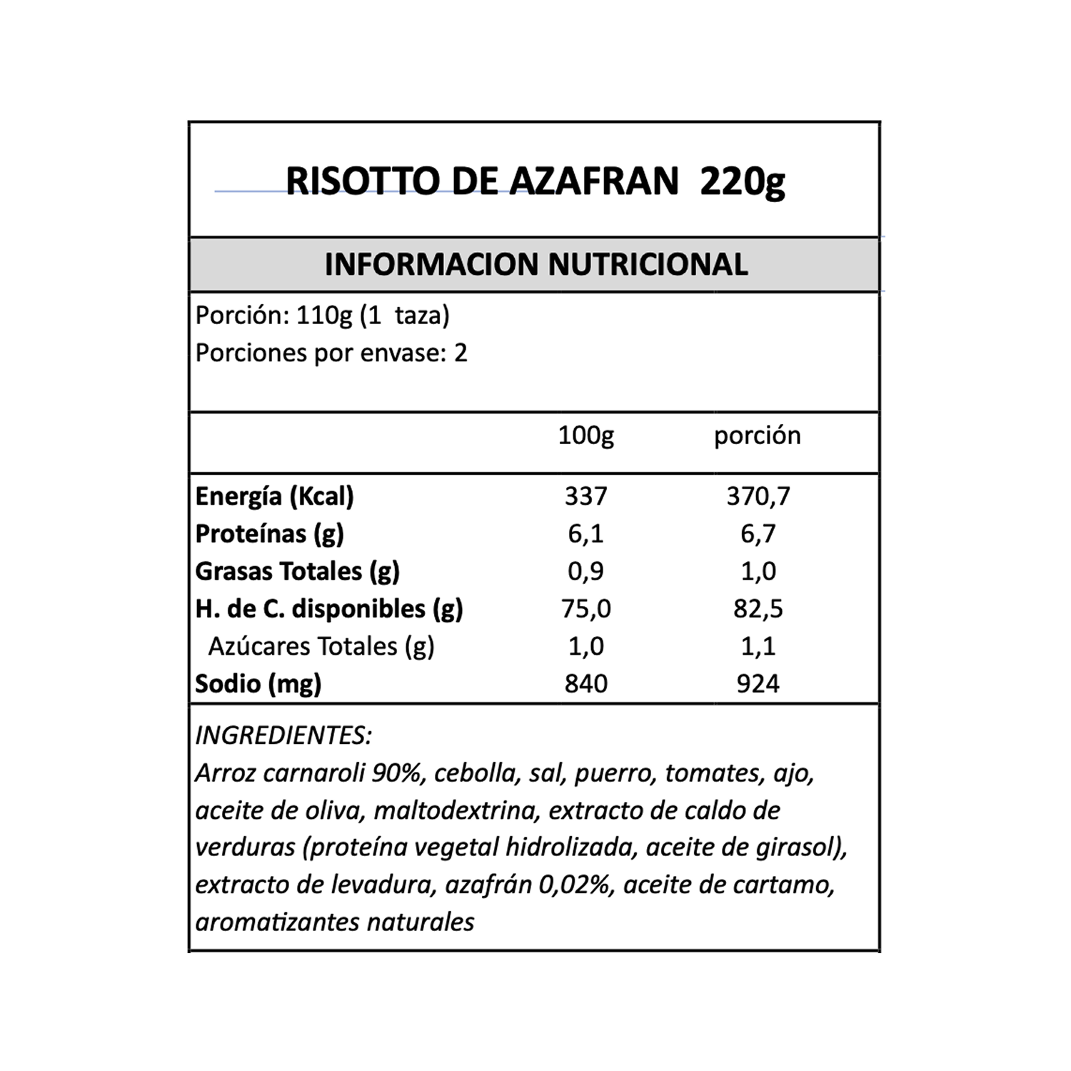 Risotto Gourmet de Azafrán Gran Cucina - 220 gr-4
