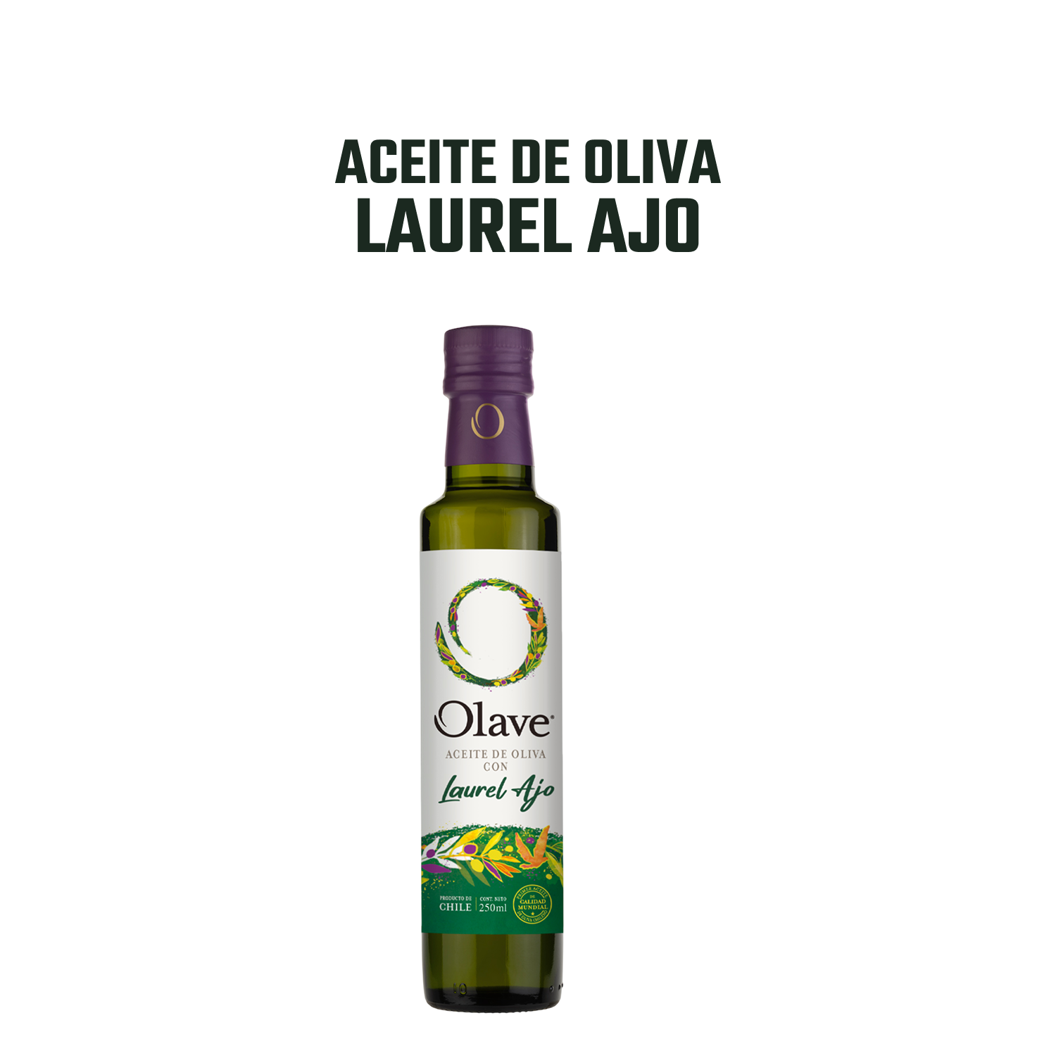 Aceite de Oliva extra virgen Olave Laurel Ajo 1 x 250 ml-2