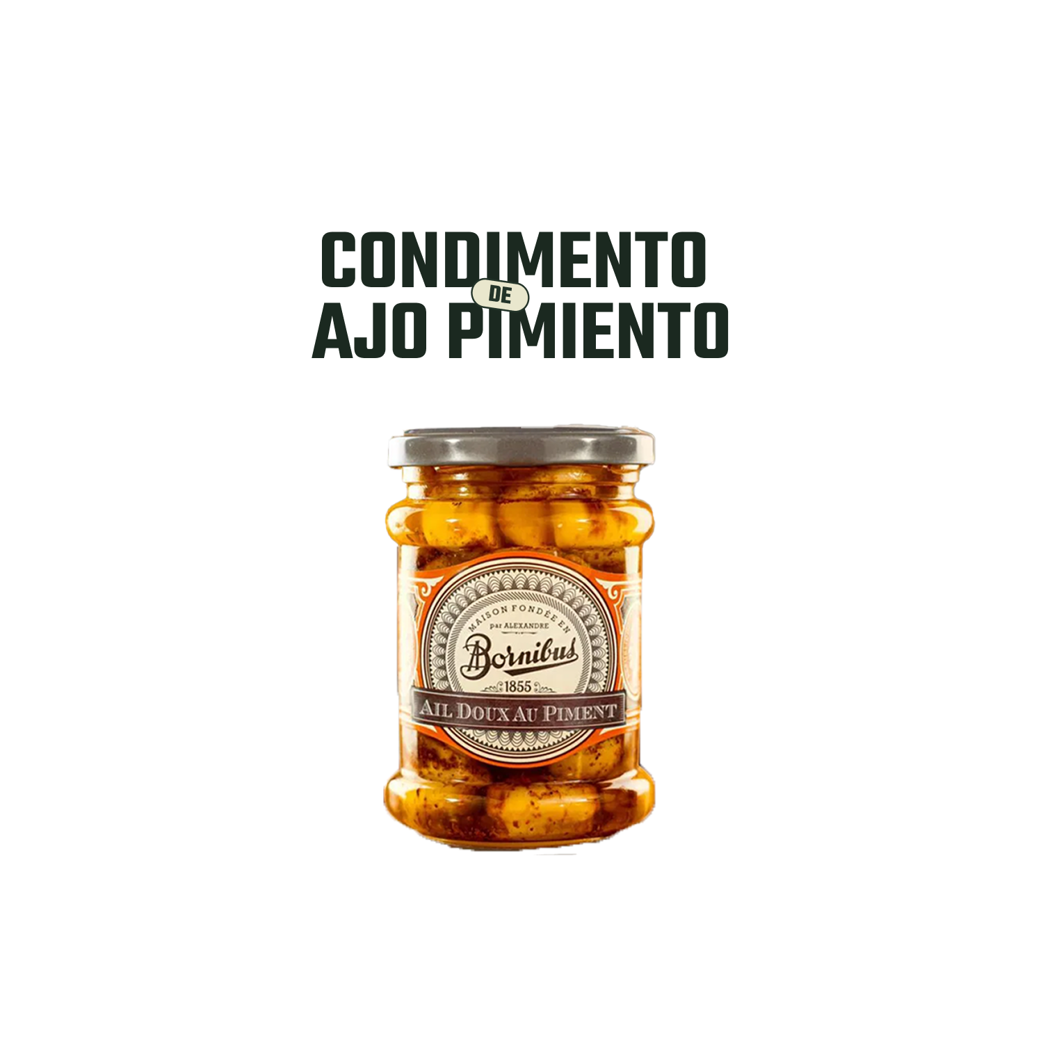 Encurtido de Ajo Pimiento Picante Bornibus - 250 gr-2