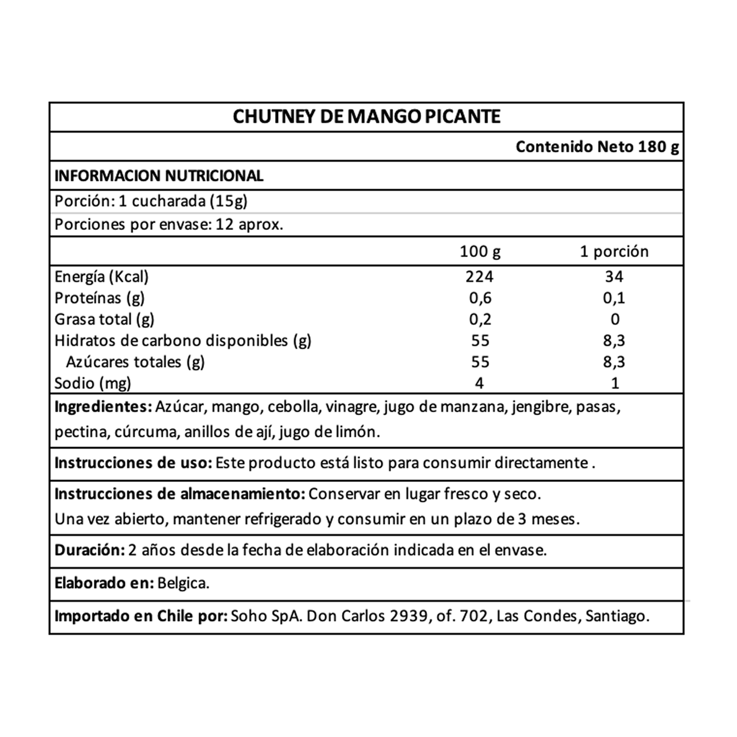 Confit Mango Especiado Belberry 1 x 180 gr-3