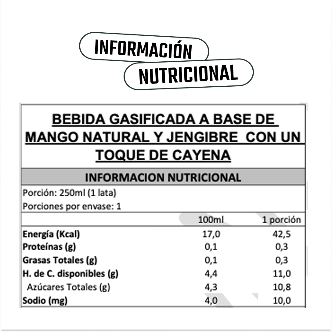 Agua Saborizada  Mango y Jengibre Nix & Kix - 250 ml-4
