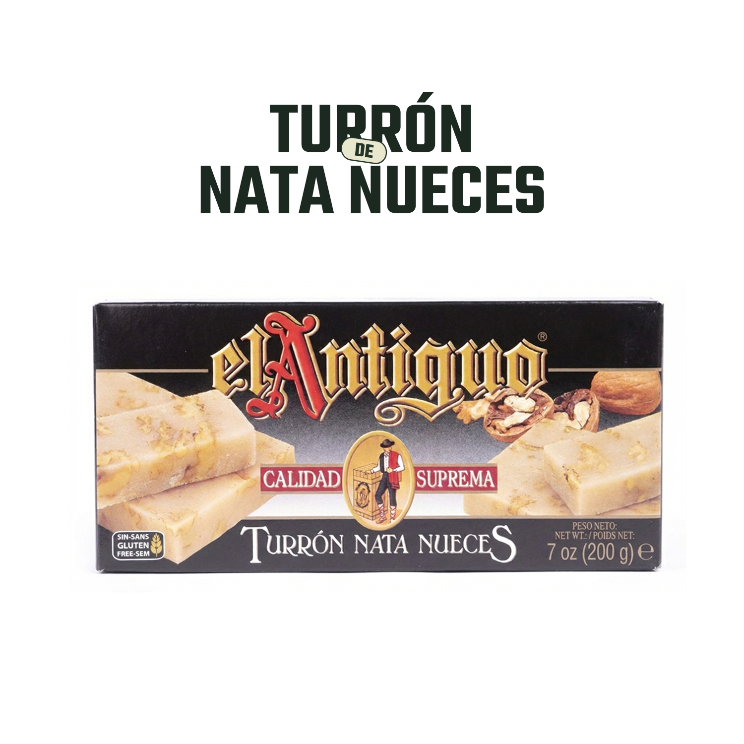 Turrón Nata Nueces El Antiguo 1 x 200 gr-2