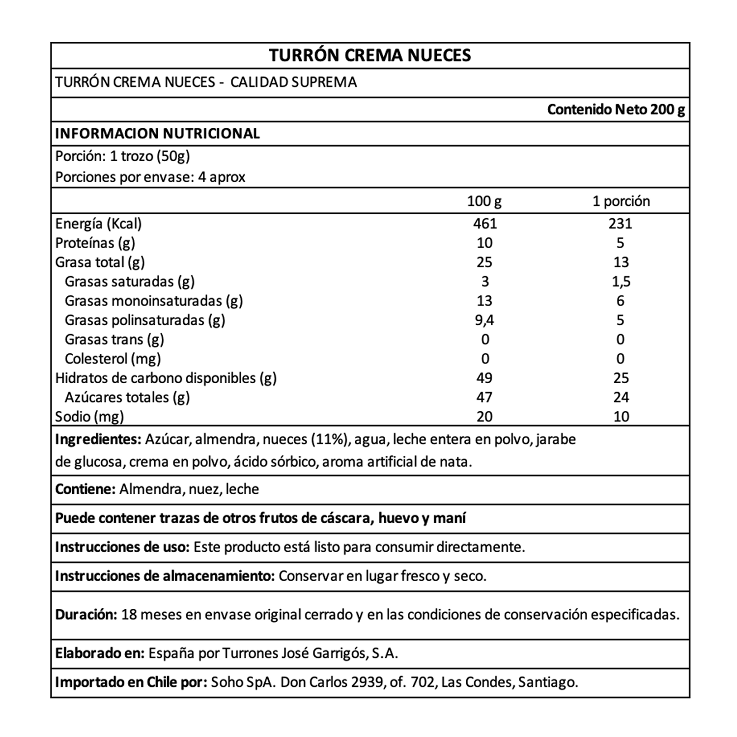 Turrón Nata Nueces El Antiguo 1 x 200 gr-4