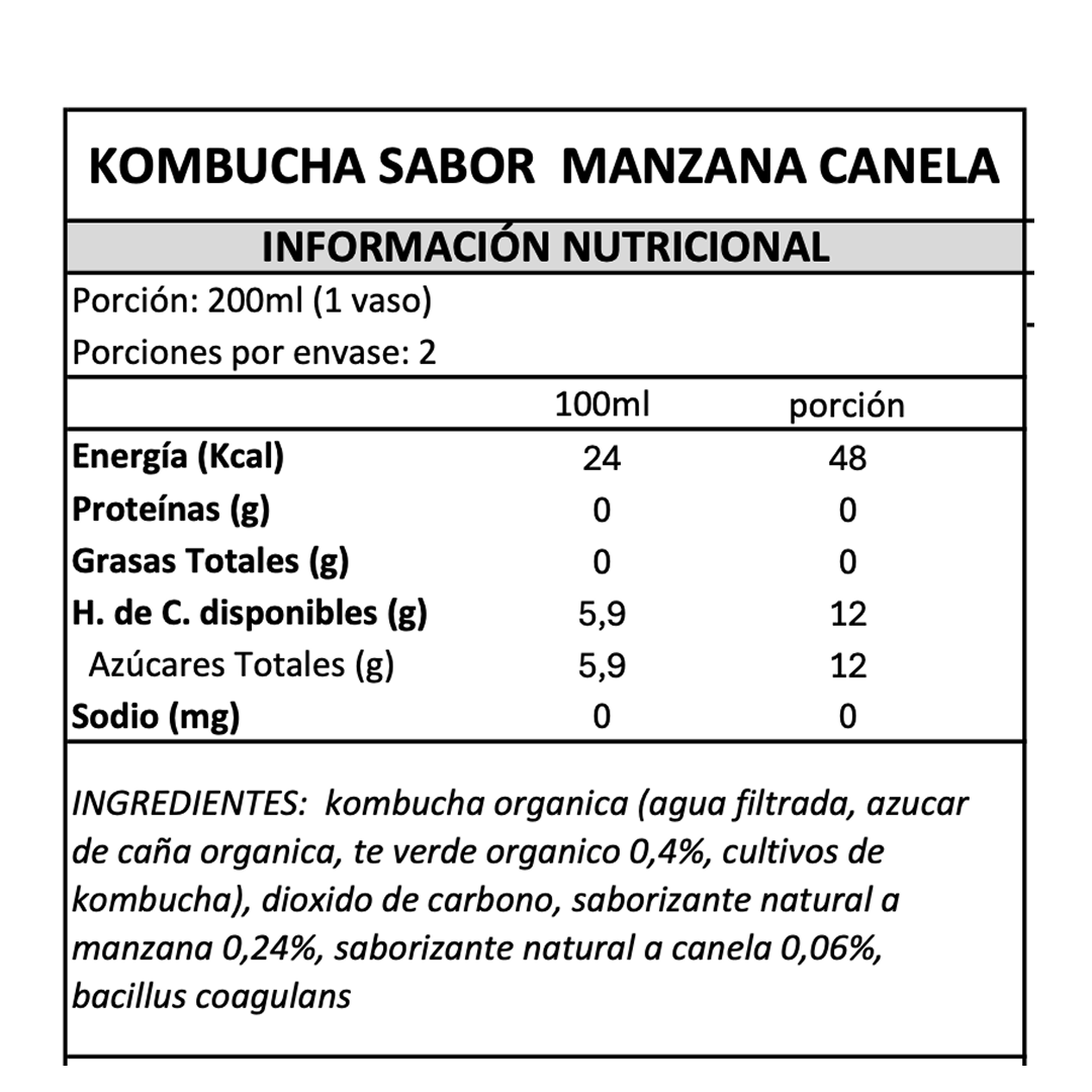Kombucha Manzana Canela Gutsy Captain - 400 ml -4