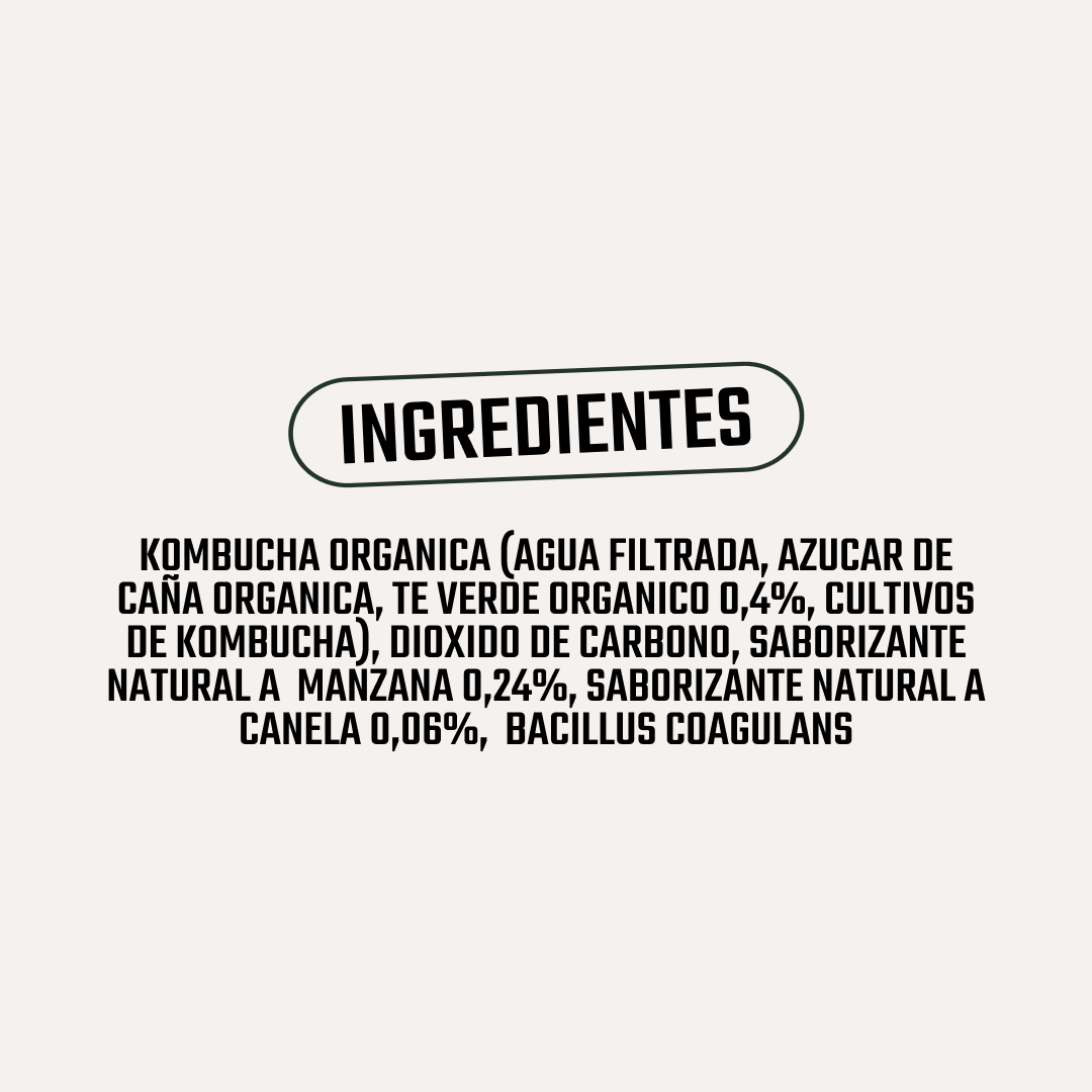 Kombucha Manzana Canela Gutsy Captain - 400 ml -5