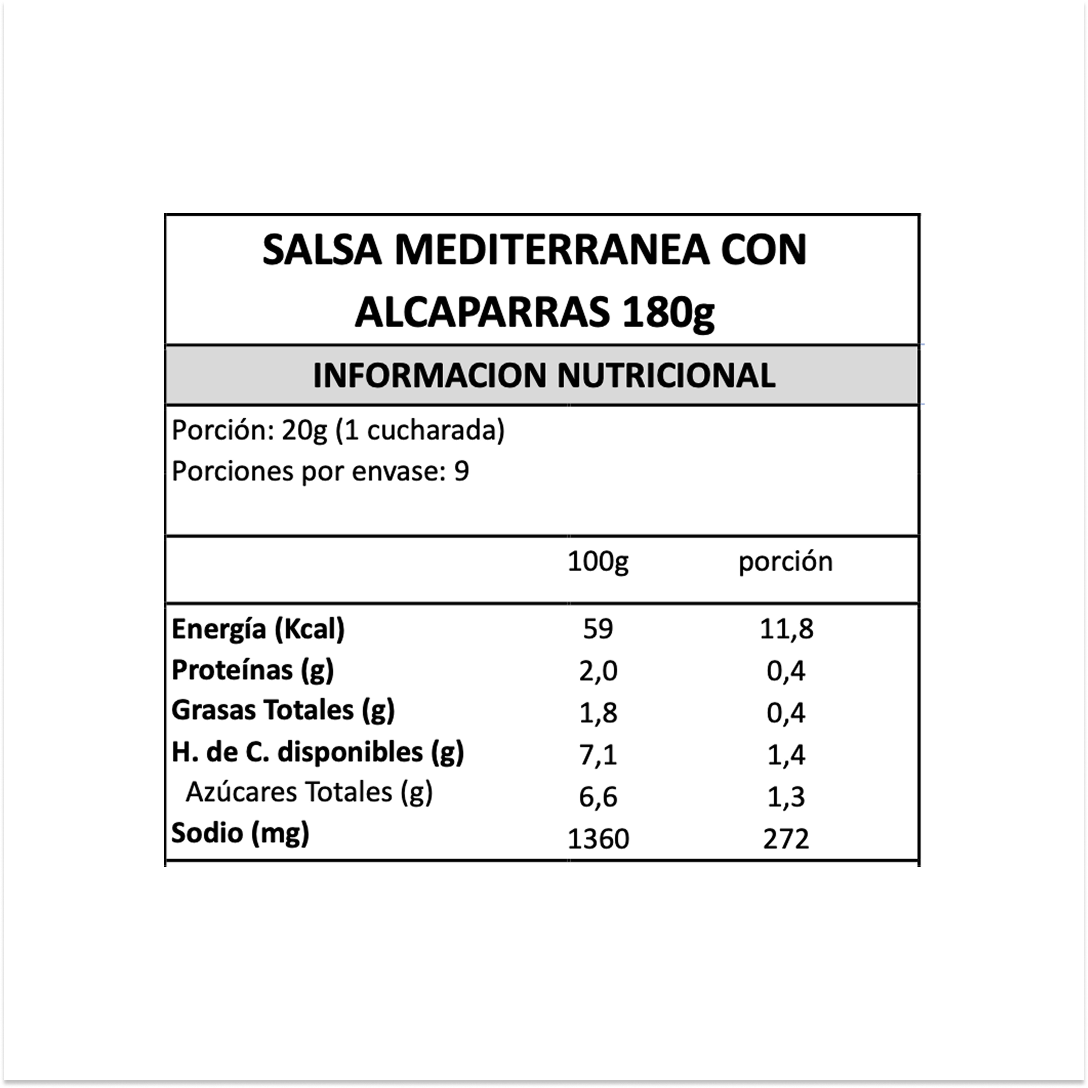 Salsa Mediterránea con Alcaparras Gran Cucina - 180 gr-4