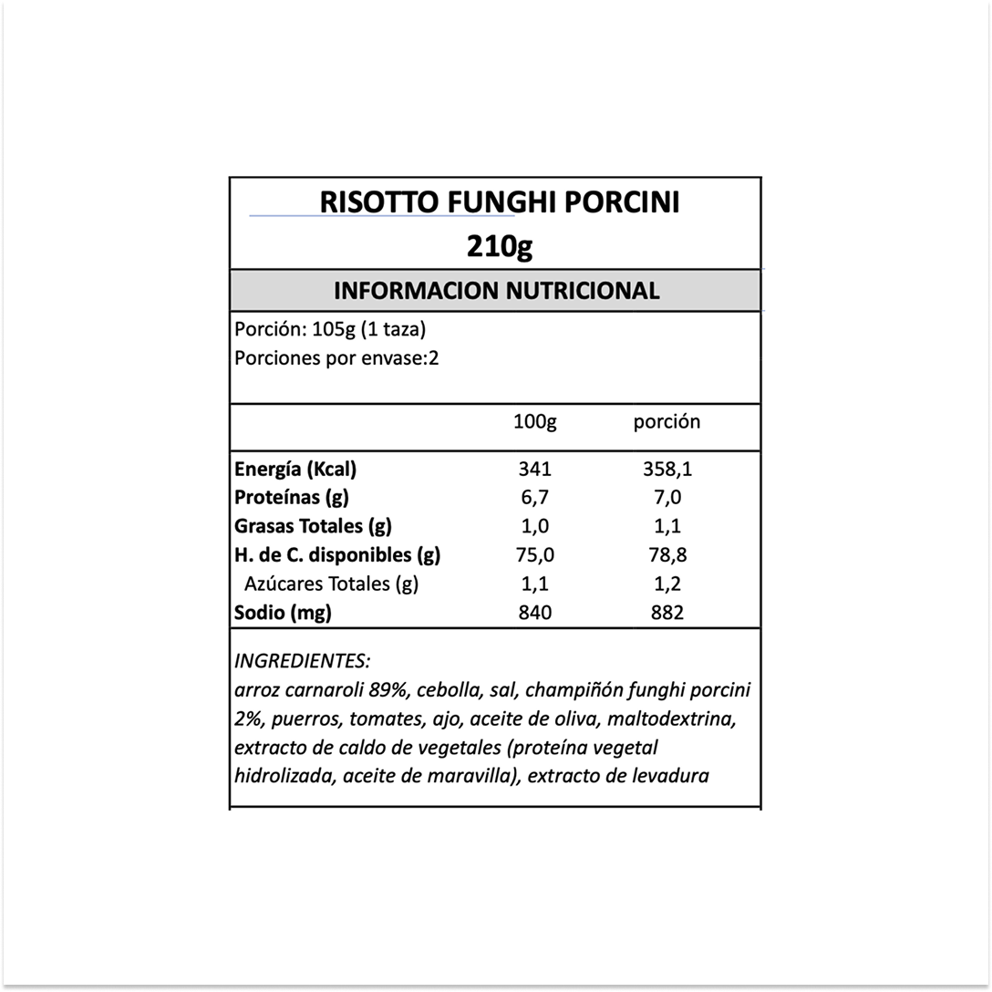 Risotto Gourmet de Setas Porcini Gran Cucina - 210 gr -4