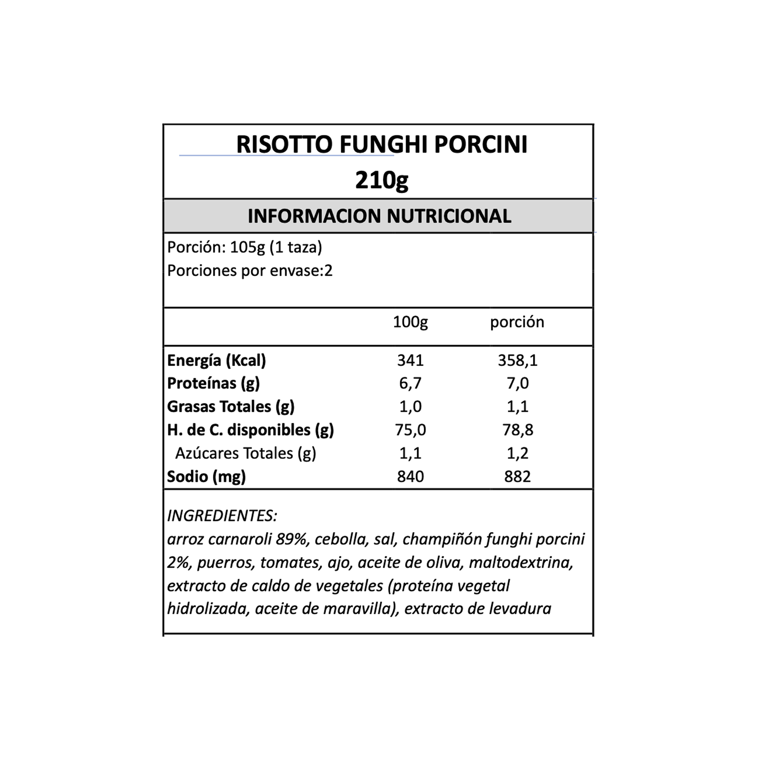 Risotto Gourmet de Setas Porcini Gran Cucina - 210 gr -4