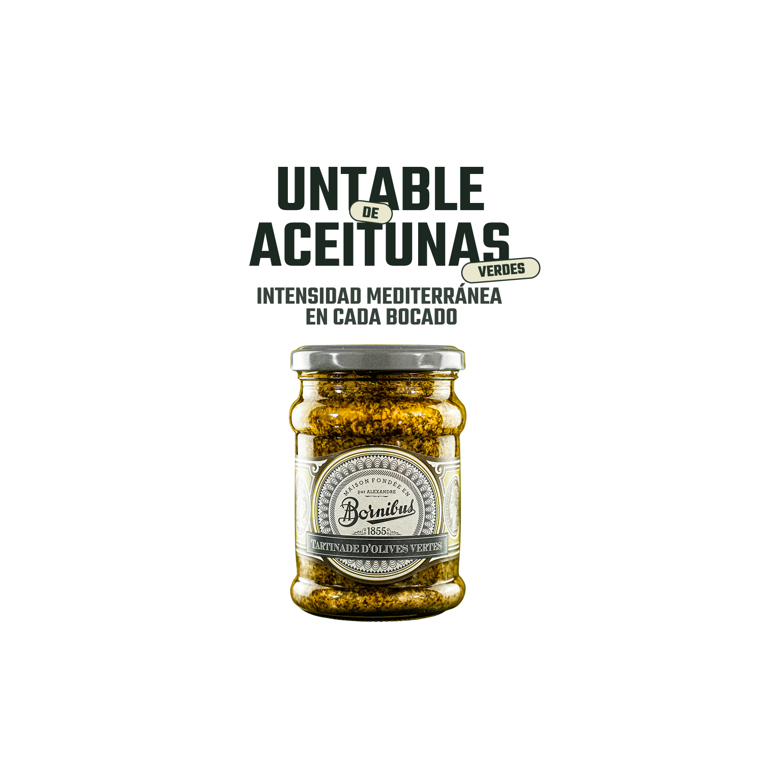Pasta de Aceitunas Verdes Bornibus - 250 gr-2