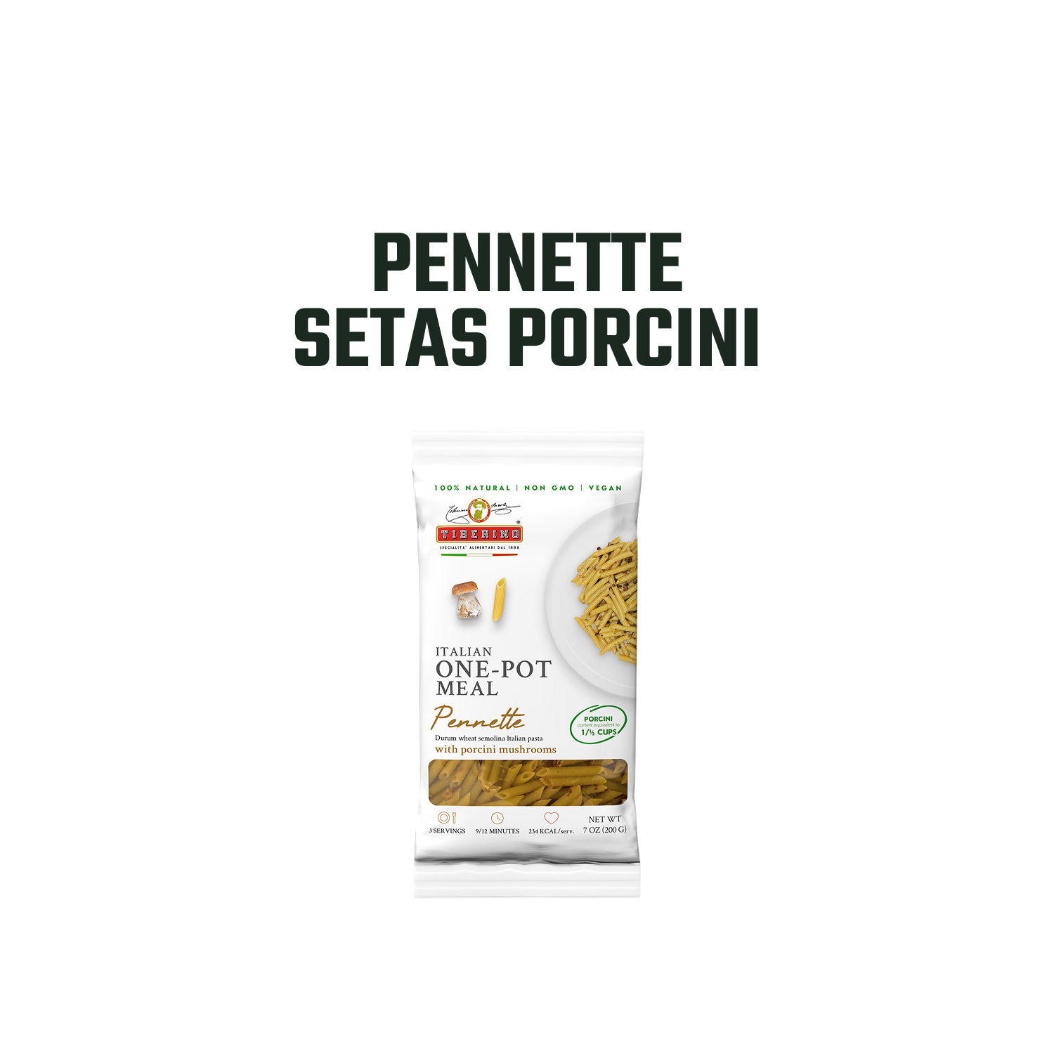 Pasta Pennette con Hongos Porcini Tiberino - 200 gr-2