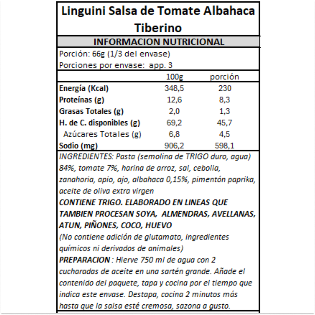  Pasta Linguini de Tomate Albahaca  Tiberino -  200 gr-4
